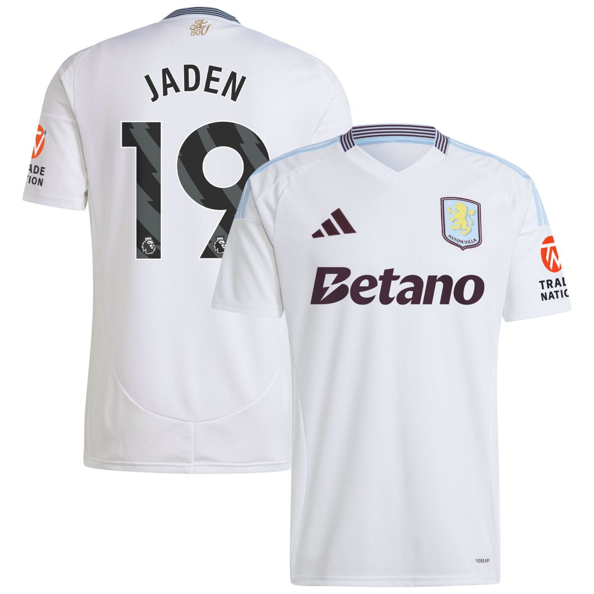 aston villa adidas away shirt 2024-25 with jaden 19 printing Collection | Aston Villa Jerseys for True Fans