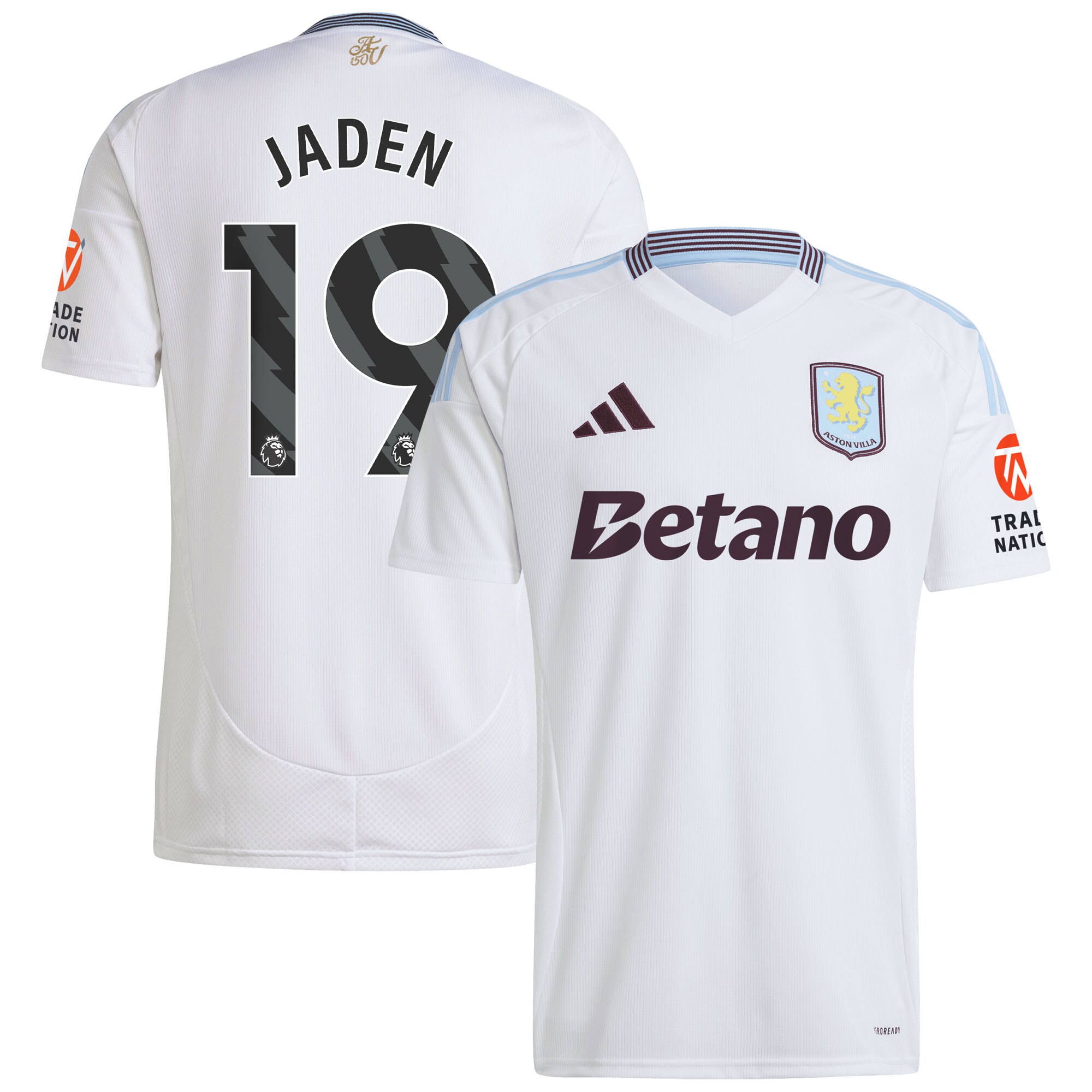 aston villa adidas away shirt 2024-25 with jaden 19 printing Collection | Aston Villa Jerseys for True Fans