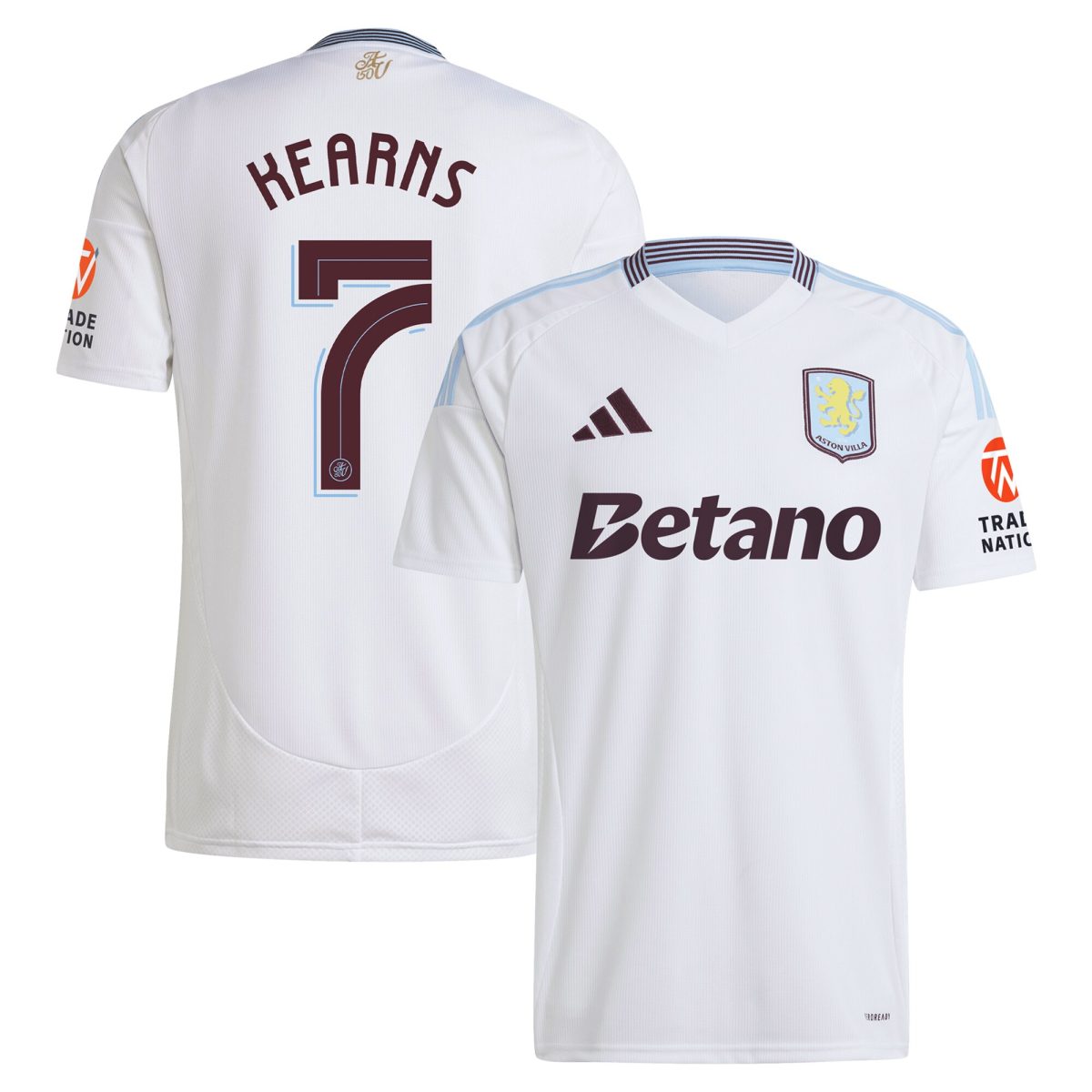 aston villa adidas away shirt 2024-25 with kearns 7 cup printing Collection | Aston Villa Jerseys for True Fans
