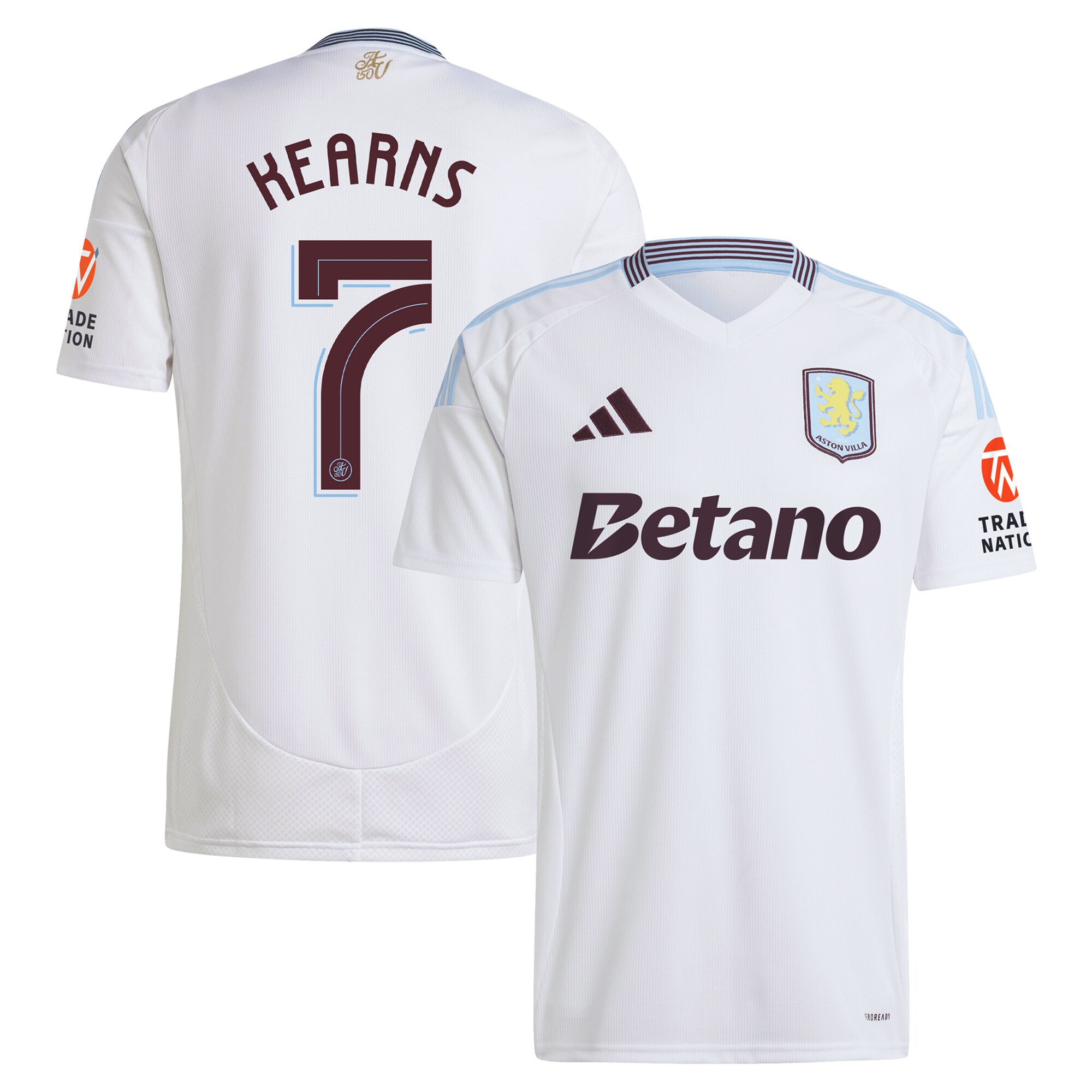 aston villa adidas away shirt 2024-25 with kearns 7 cup printing Collection | Aston Villa Jerseys for True Fans