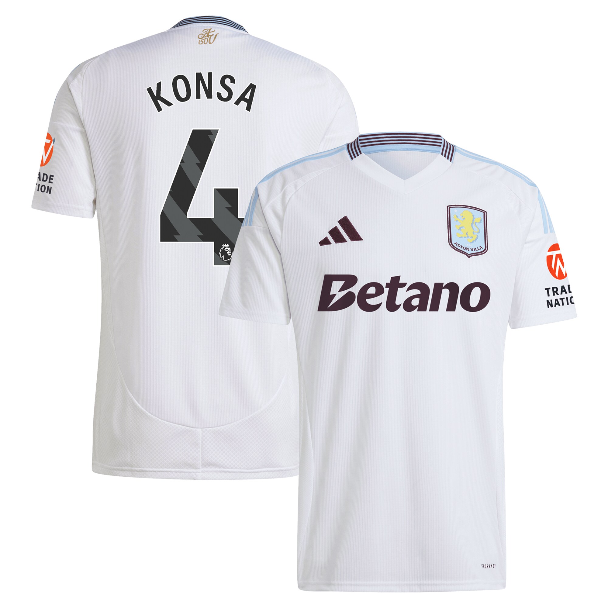 aston villa adidas away shirt 2024-25 with konsa 4 printing Collection | Aston Villa Jerseys for True Fans