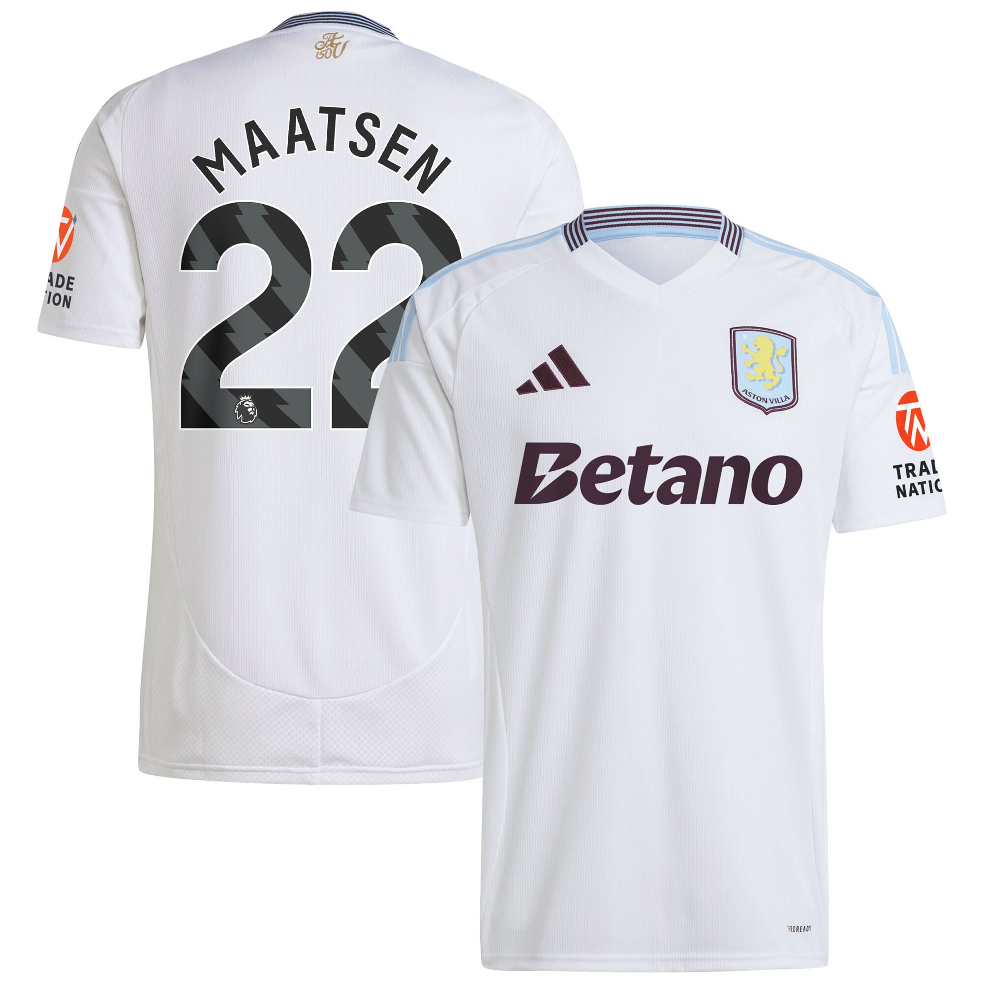 aston villa adidas away shirt 2024-25 with maatsen 22 printing Collection | Aston Villa Jerseys for True Fans