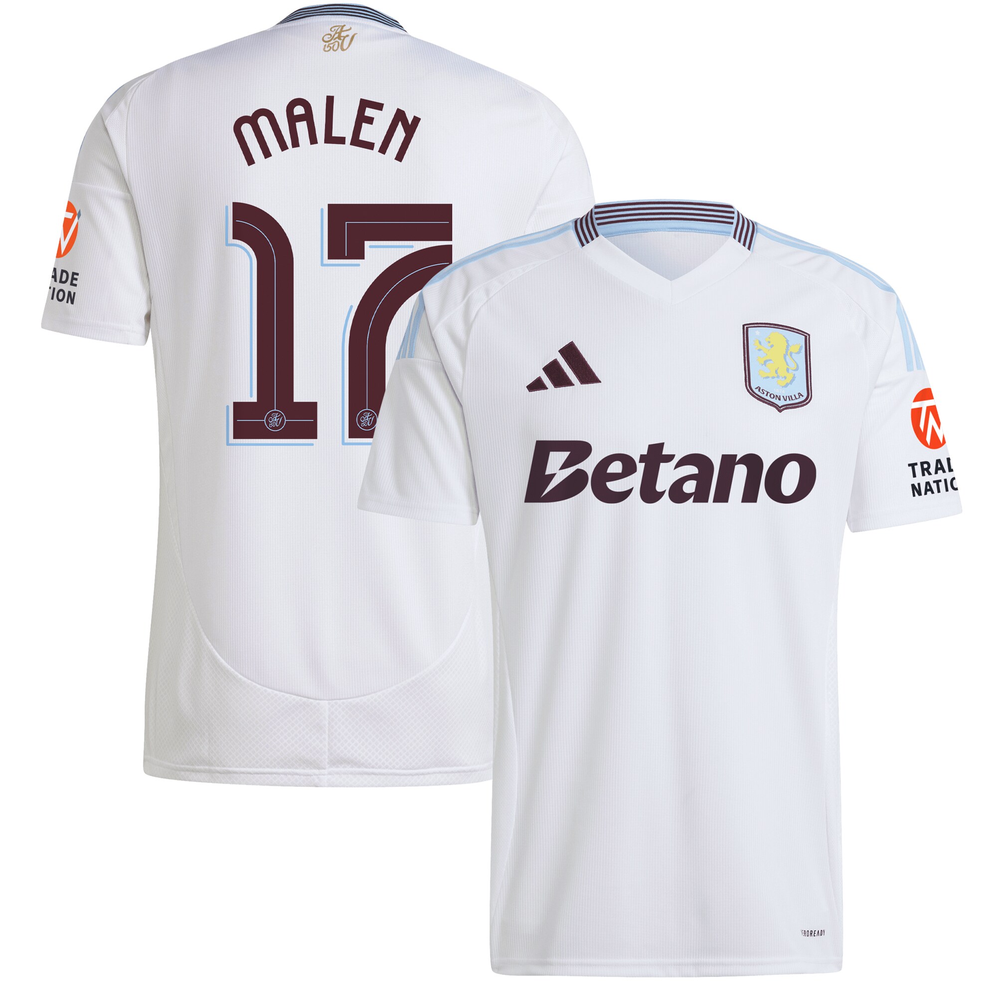 aston villa adidas away shirt 2024-25 with malen 17 cup printing Collection | Aston Villa Jerseys for True Fans