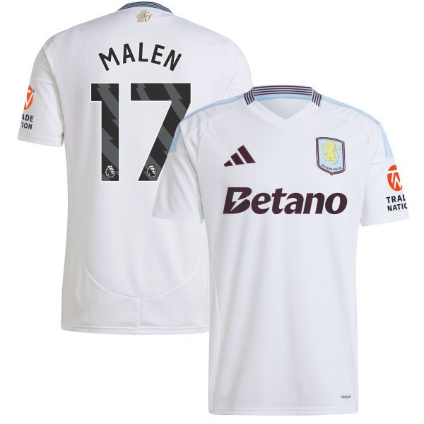aston villa adidas away shirt 2024-25 with malen 17 printing Collection | Aston Villa Jerseys for True Fans
