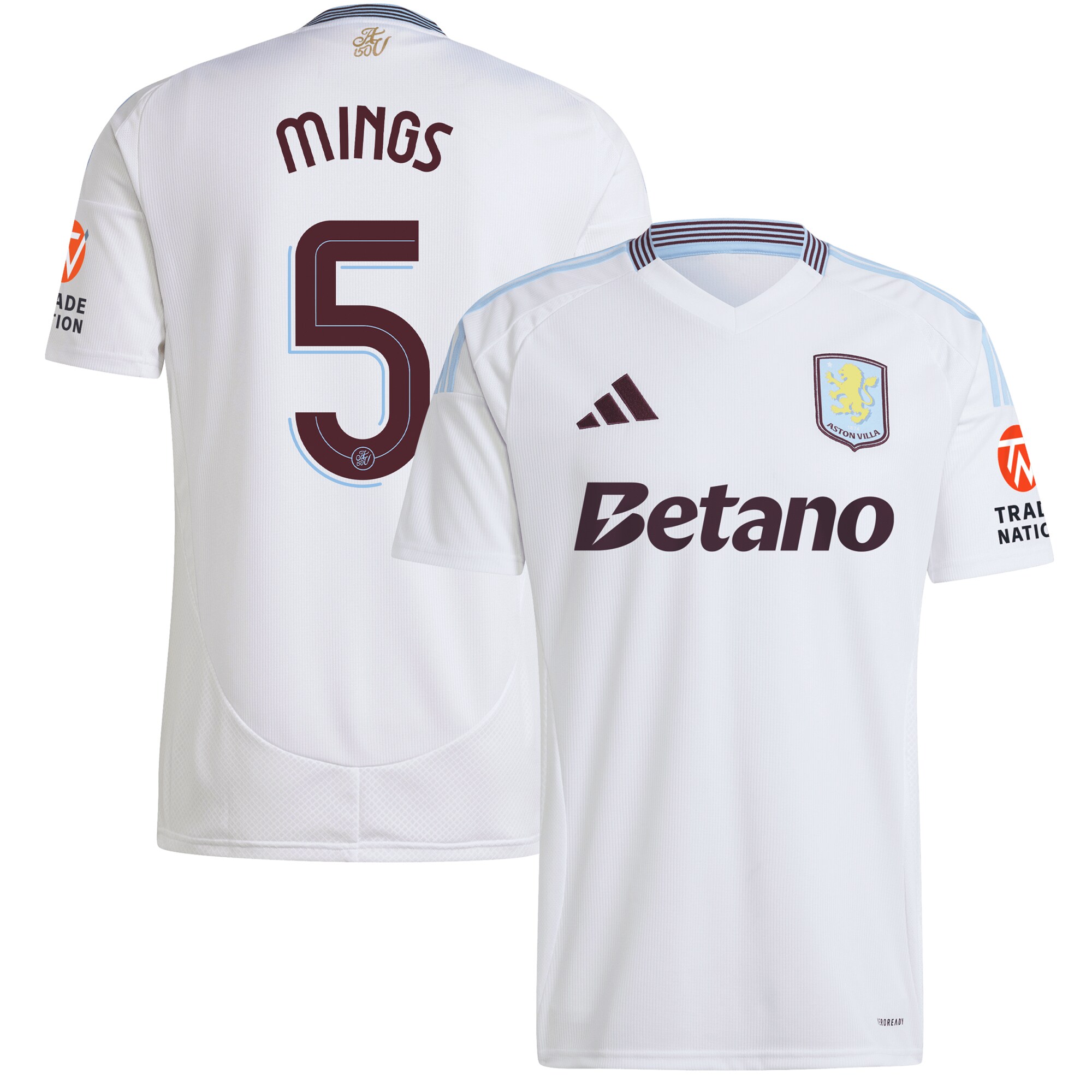 aston villa adidas away shirt 2024-25 with mings 5 cup printing Collection | Aston Villa Jerseys for True Fans