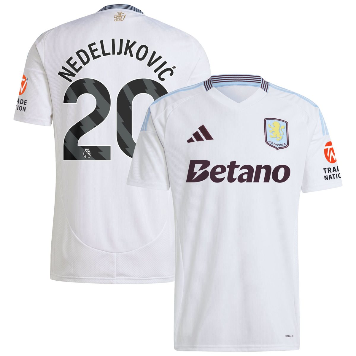 aston villa adidas away shirt 2024-25 with nedeljković 20 printing Collection | Aston Villa Jerseys for True Fans