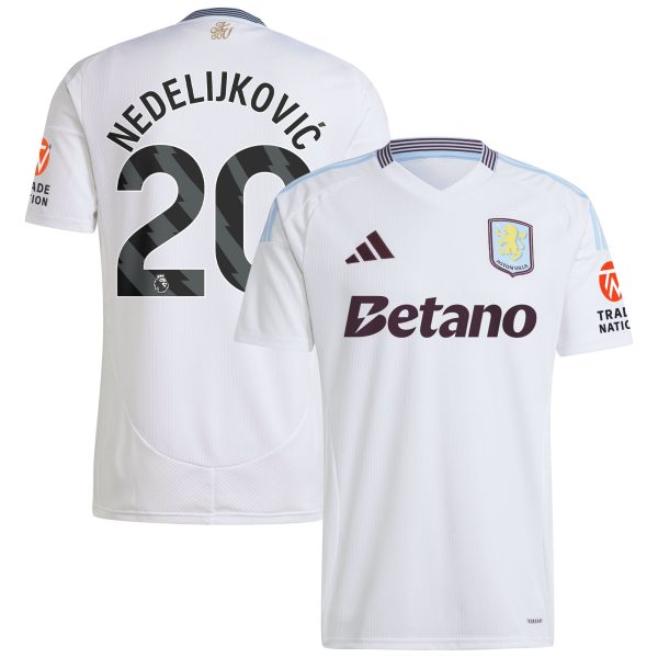 aston villa adidas away shirt 2024-25 with nedeljković 20 printing Collection | Aston Villa Jerseys for True Fans