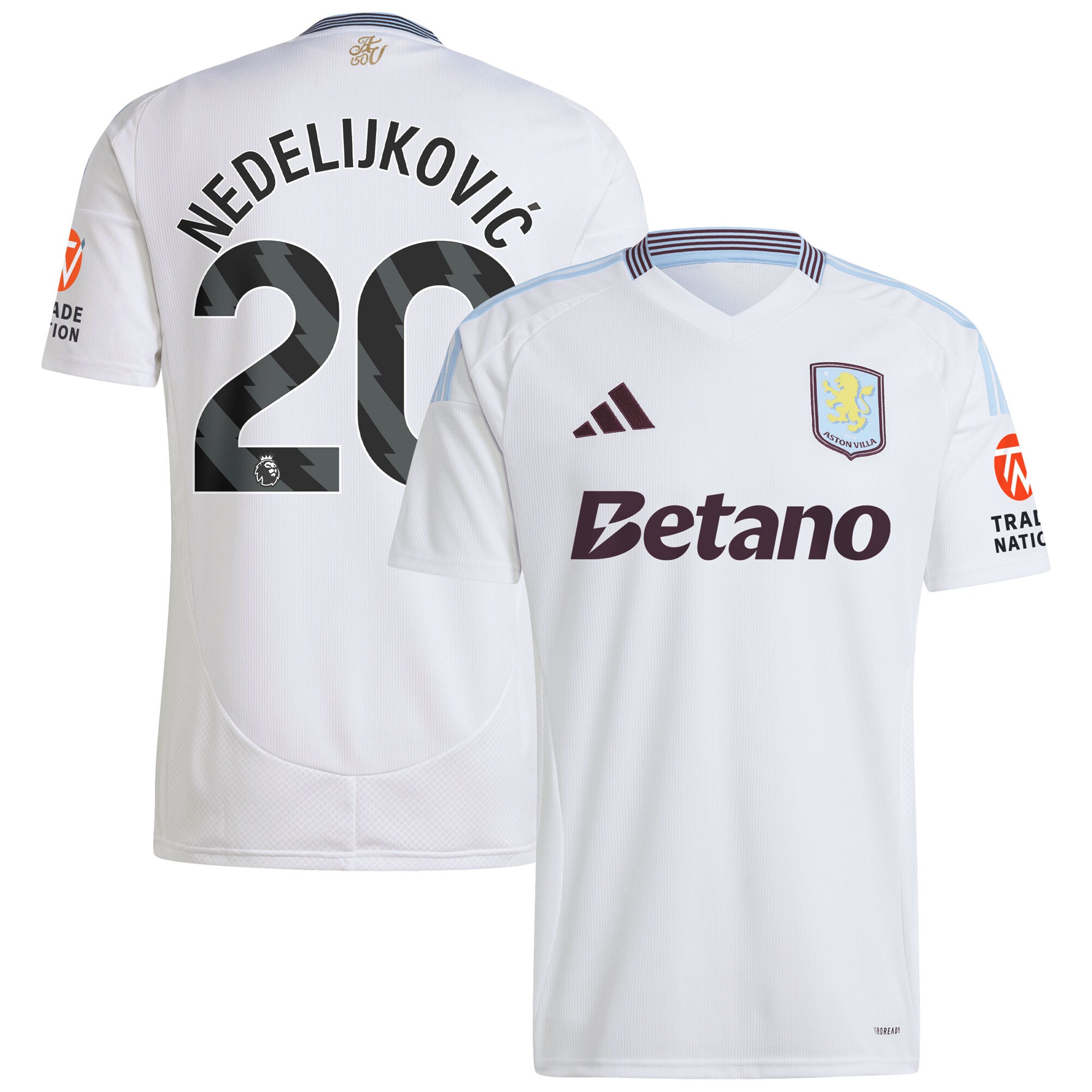 aston villa adidas away shirt 2024-25 with nedeljković 20 printing Collection | Aston Villa Jerseys for True Fans