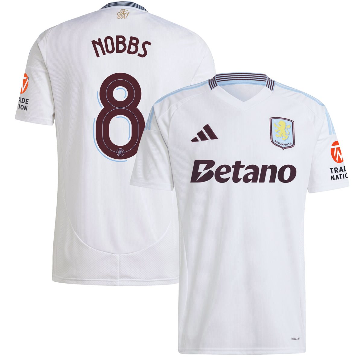 aston villa adidas away shirt 2024-25 with nobbs 8 cup printing Collection | Aston Villa Jerseys for True Fans