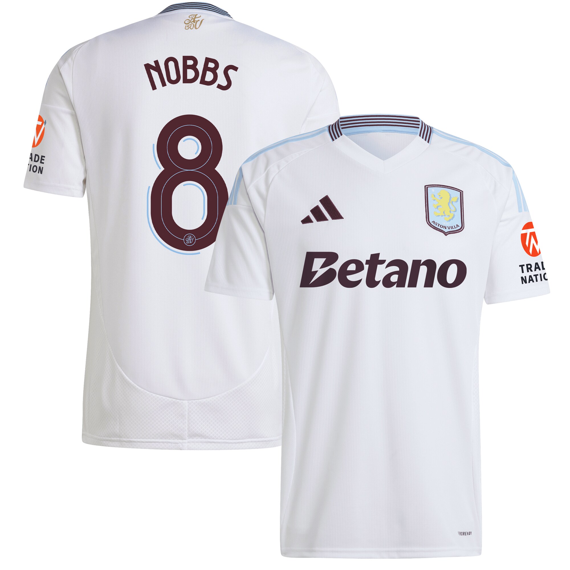 aston villa adidas away shirt 2024-25 with nobbs 8 cup printing Collection | Aston Villa Jerseys for True Fans