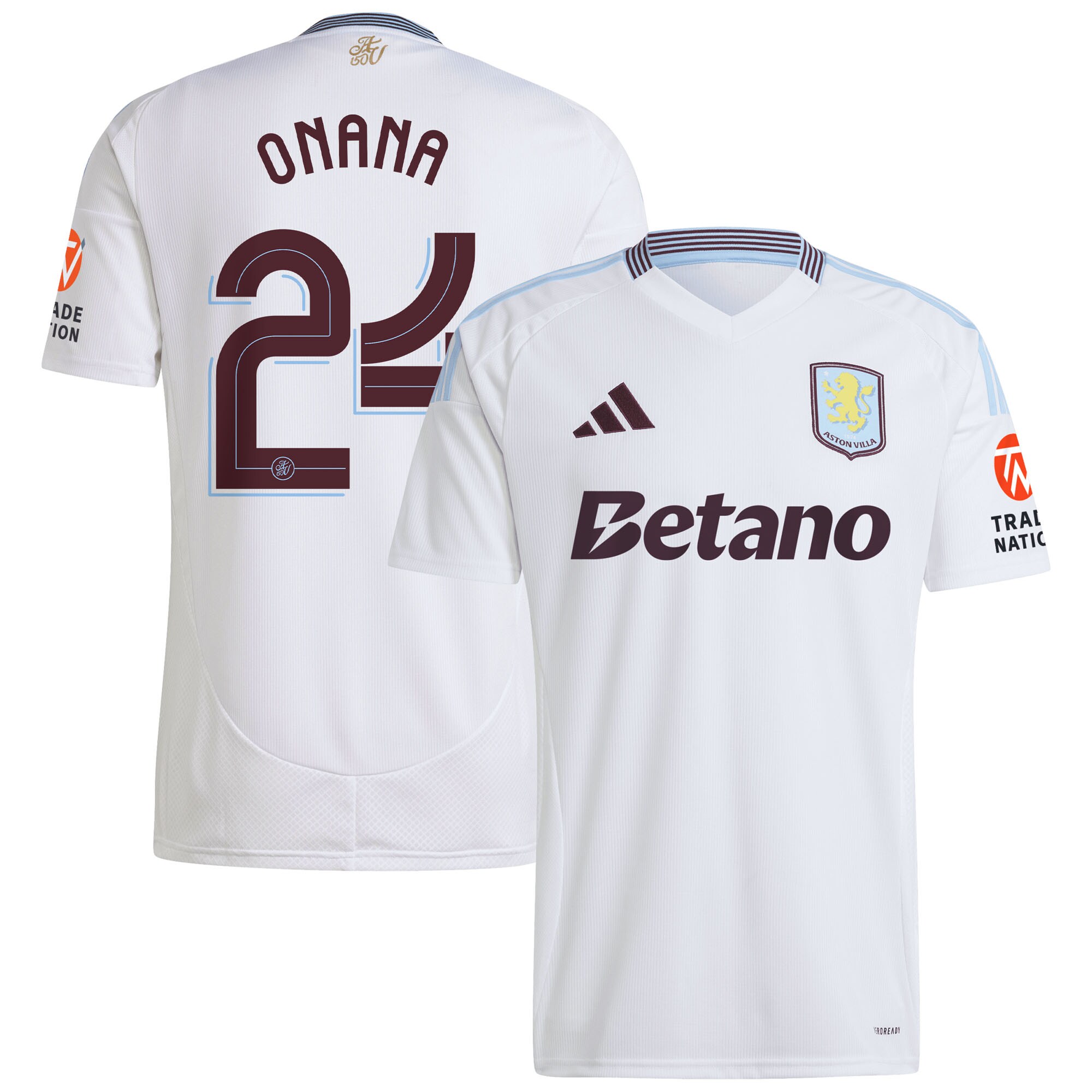 aston villa adidas away shirt 2024-25 with onana 24 cup printing Collection | Aston Villa Jerseys for True Fans