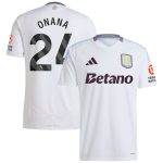 aston villa adidas away shirt 2024-25 with onana 24 printing Collection | Aston Villa Jerseys for True Fans