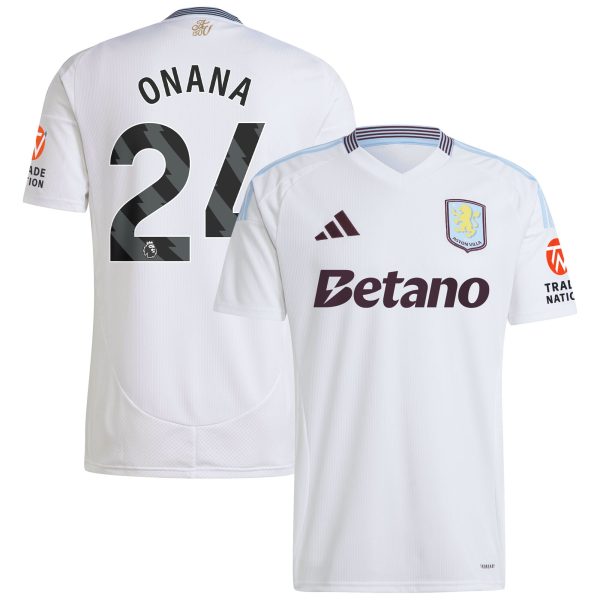 aston villa adidas away shirt 2024-25 with onana 24 printing Collection | Aston Villa Jerseys for True Fans