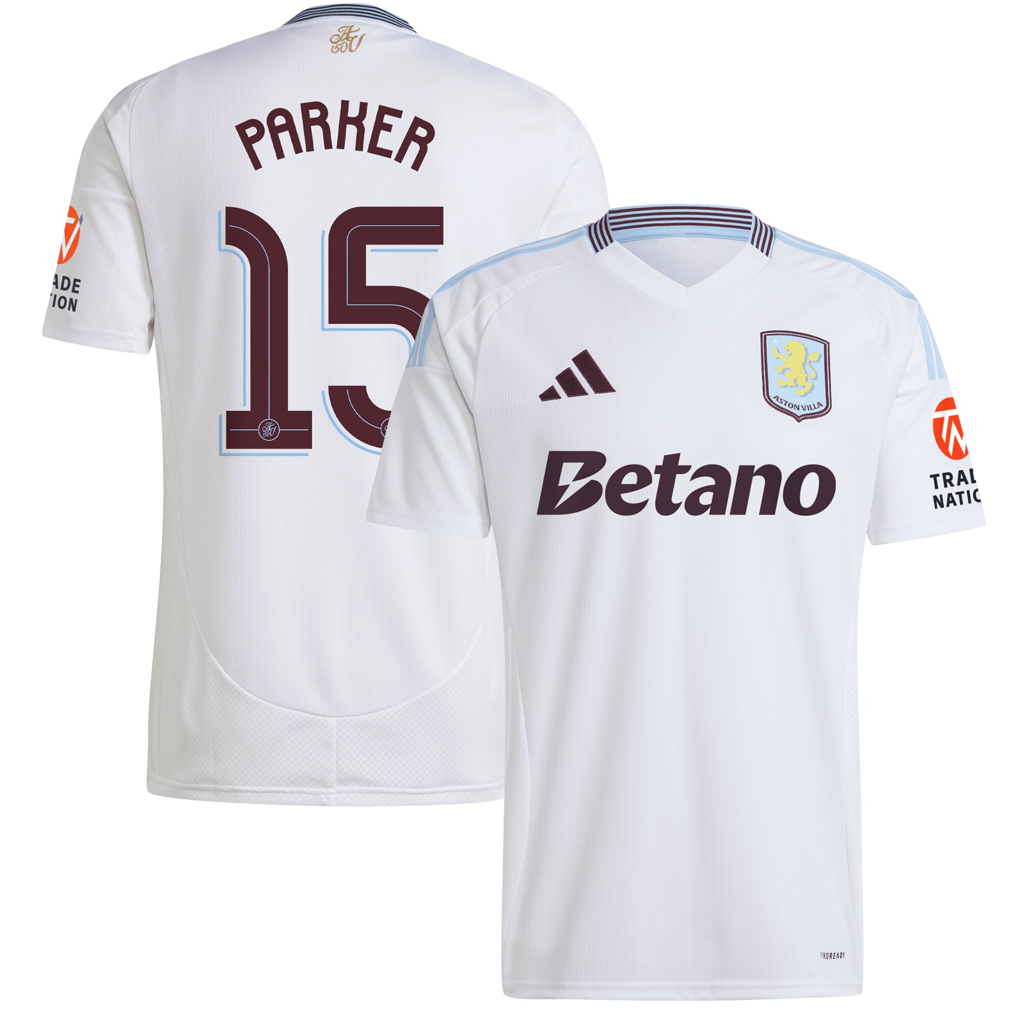 aston villa adidas away shirt 2024-25 with parker 15 cup printing Collection | Aston Villa Jerseys for True Fans