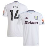 aston villa adidas away shirt 2024-25 with pau 14 printing Collection | Aston Villa Jerseys for True Fans
