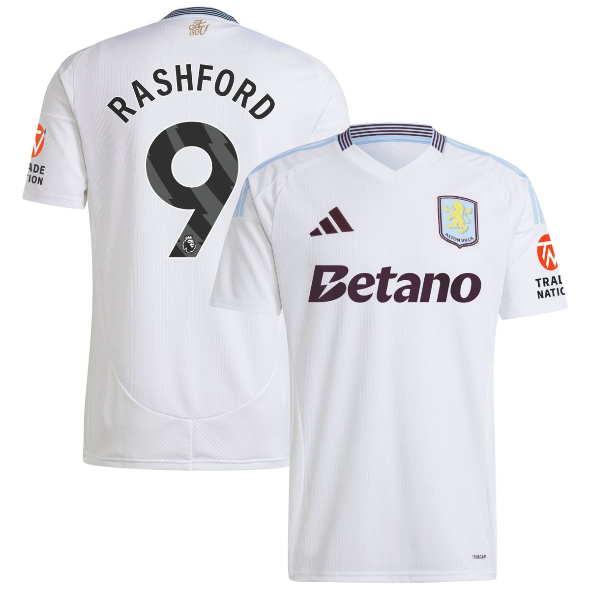 aston villa adidas away shirt 2024-25 with rashford 9 printing Collection | Aston Villa Jerseys for True Fans
