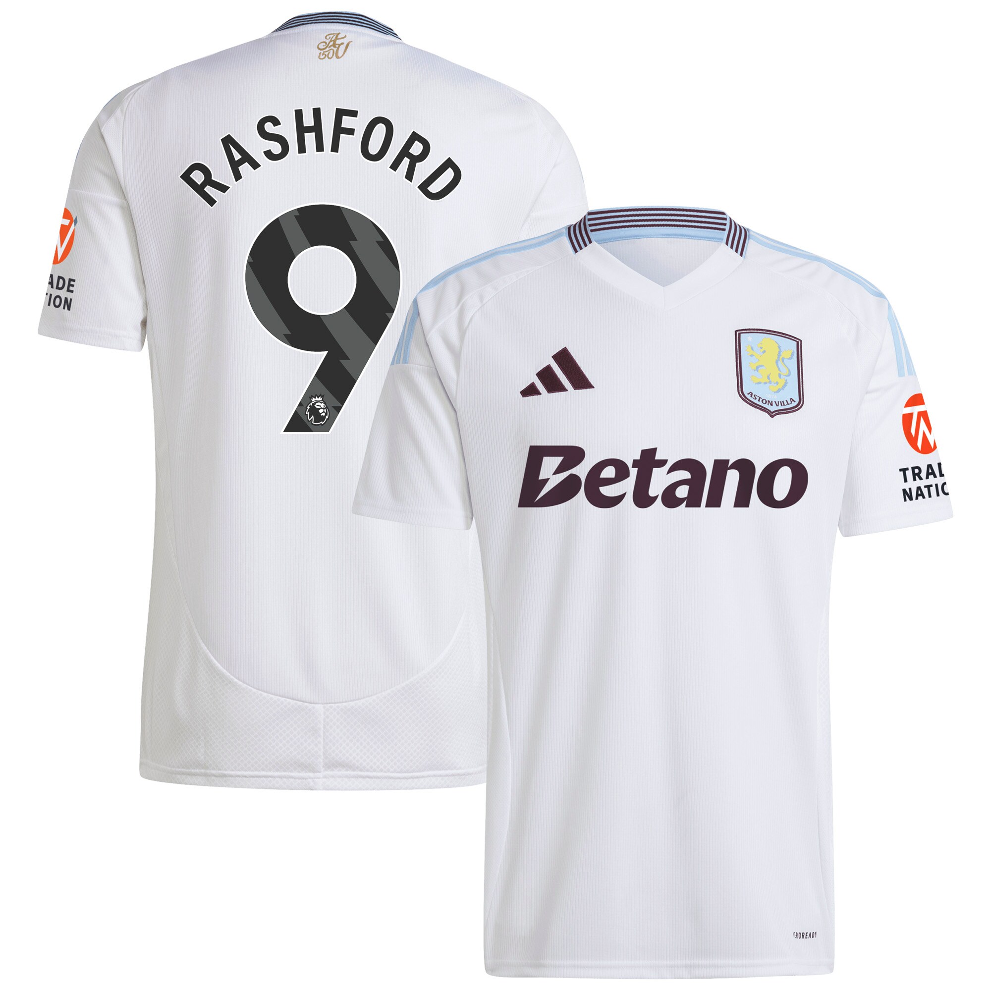 aston villa adidas away shirt 2024-25 with rashford 9 printing Collection | Aston Villa Jerseys for True Fans