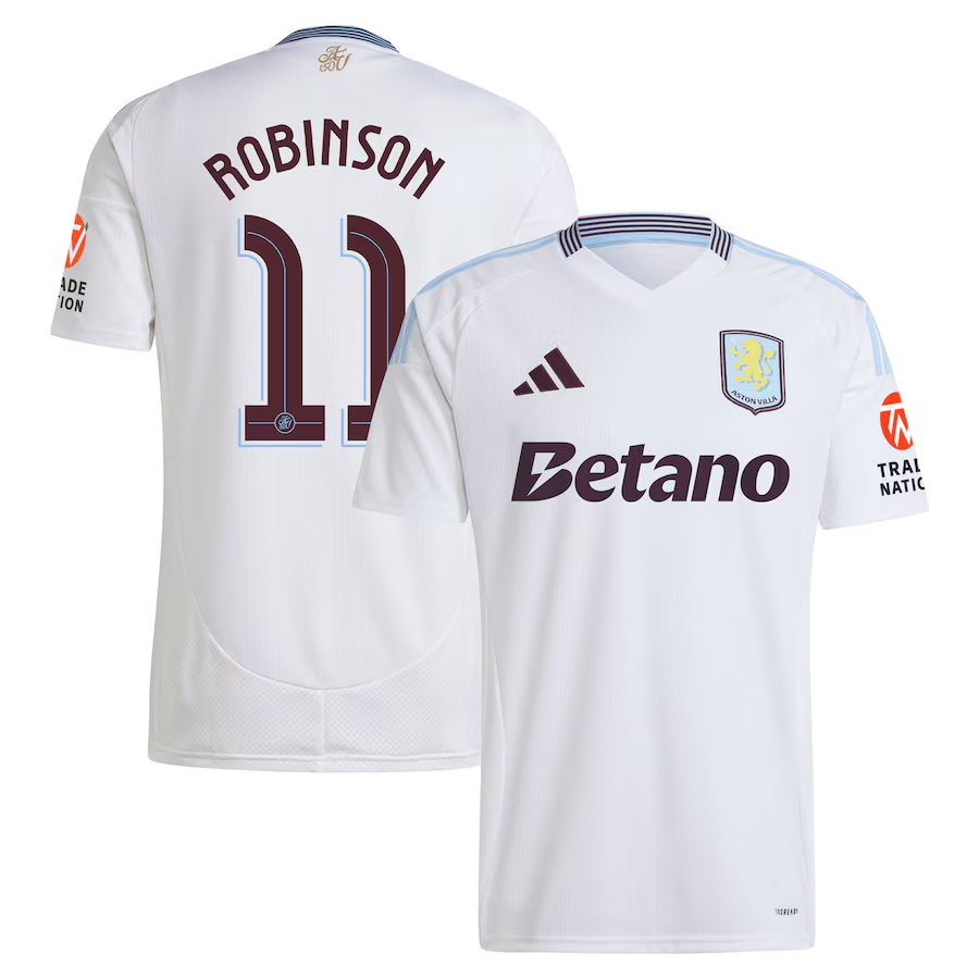 aston villa adidas away shirt 2024-25 with robinson 11 cup printing Collection | Aston Villa Jerseys for True Fans