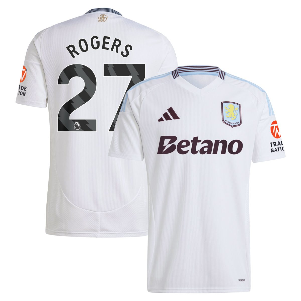 aston villa adidas away shirt 2024-25 with rogers 27 printing Collection | Aston Villa Jerseys for True Fans