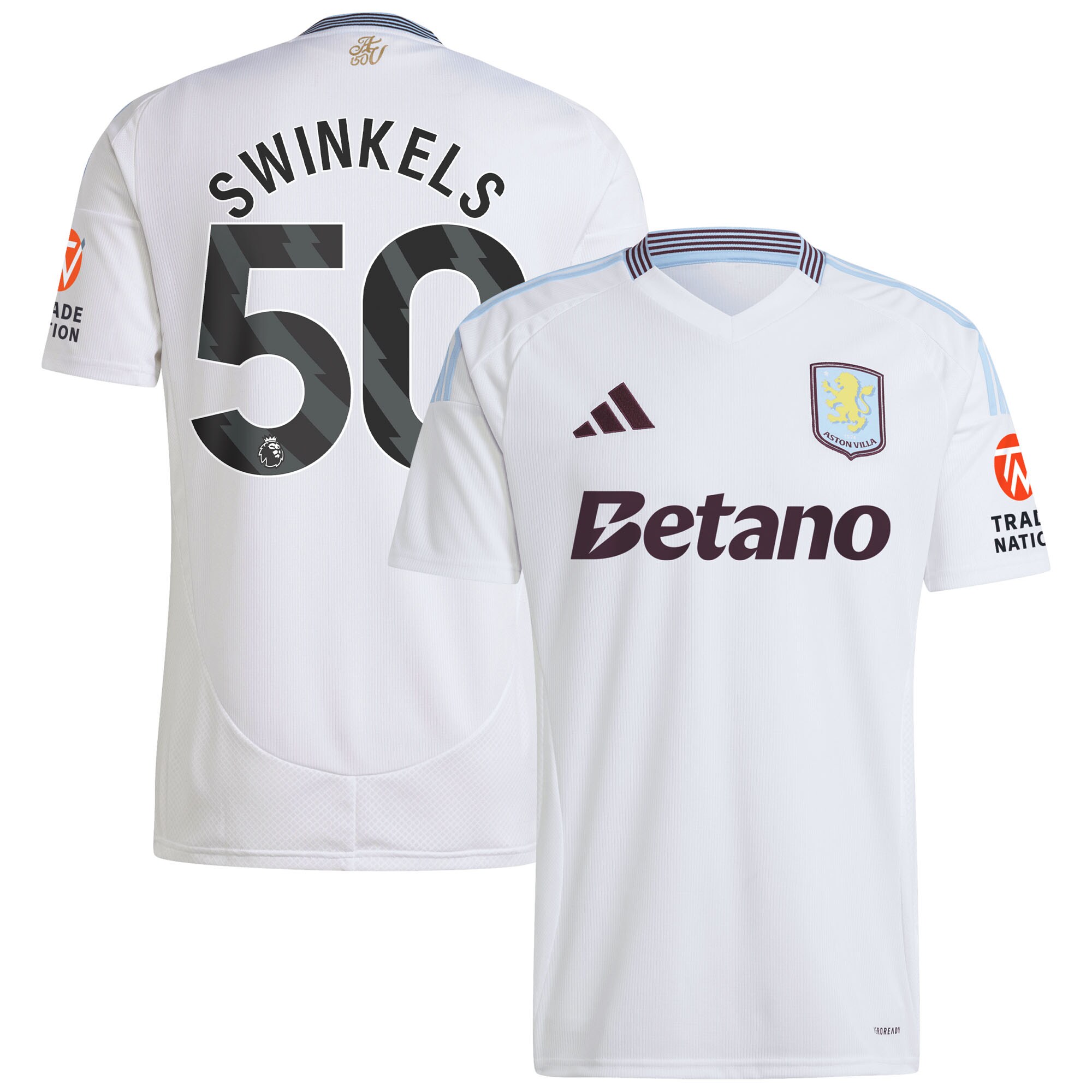 aston villa adidas away shirt 2024-25 with swinkels 50 printing Collection | Aston Villa Jerseys for True Fans