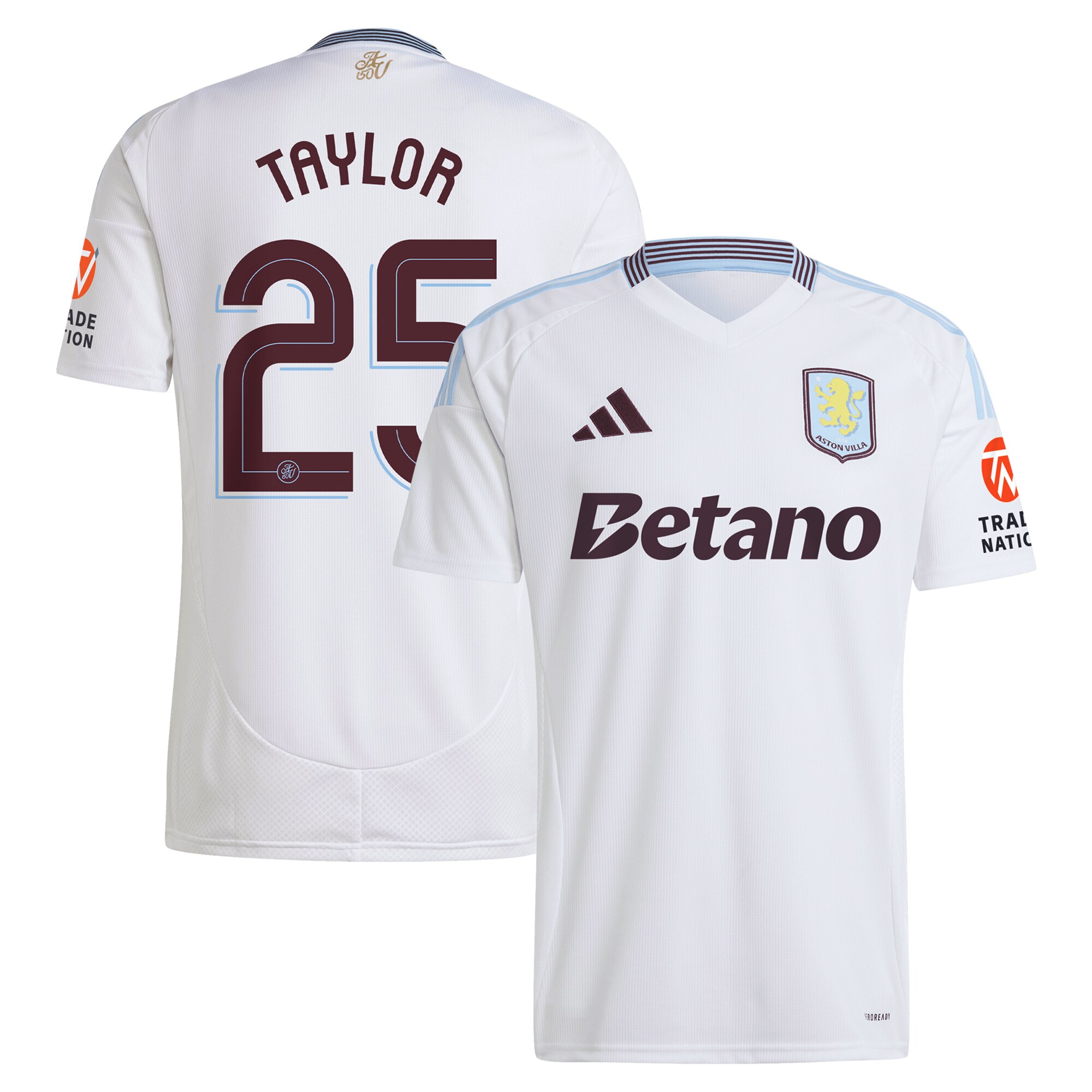 aston villa adidas away shirt 2024-25 with taylor 25 cup printing Collection | Aston Villa Jerseys for True Fans