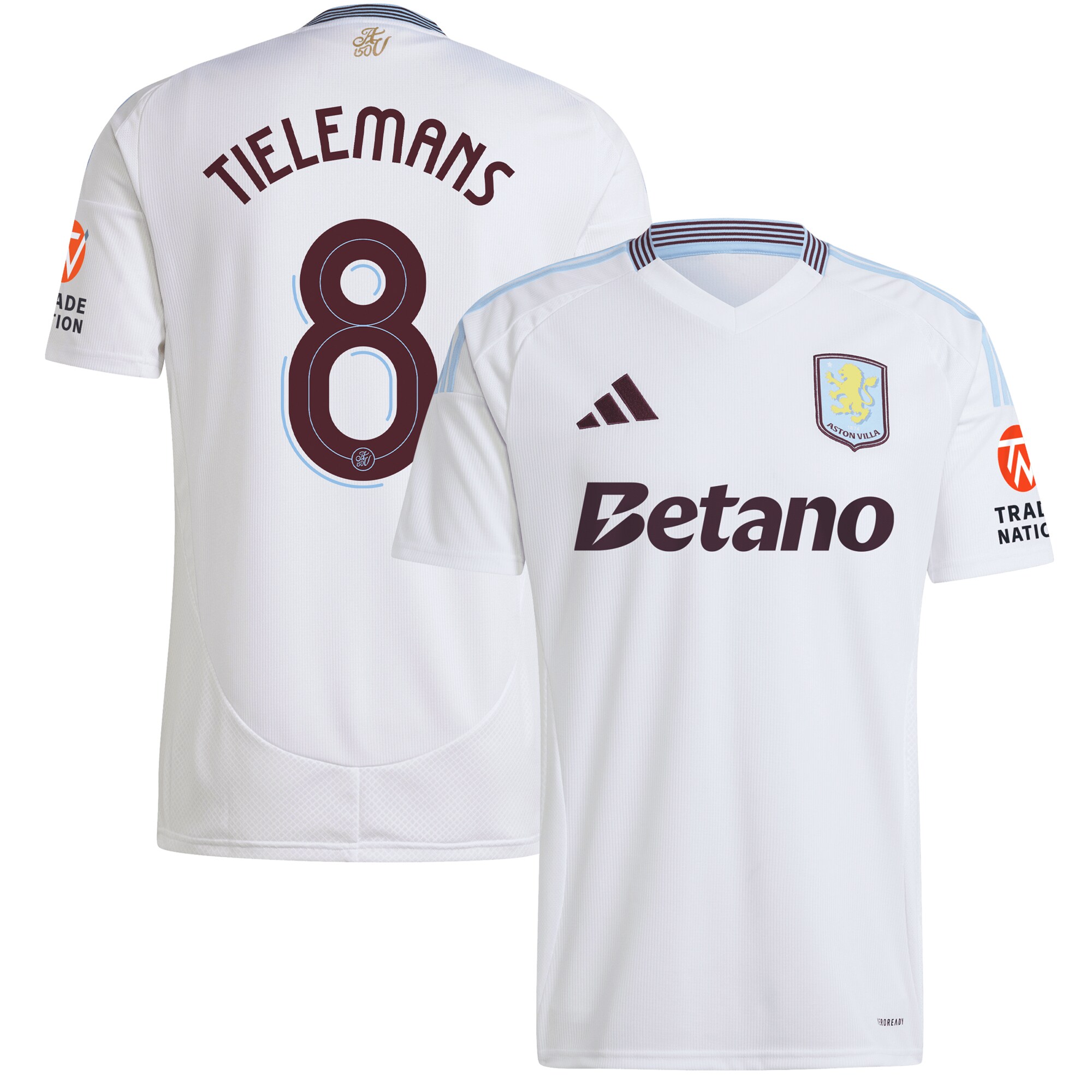 aston villa adidas away shirt 2024-25 with tielemans 8 cup printing Collection | Aston Villa Jerseys for True Fans