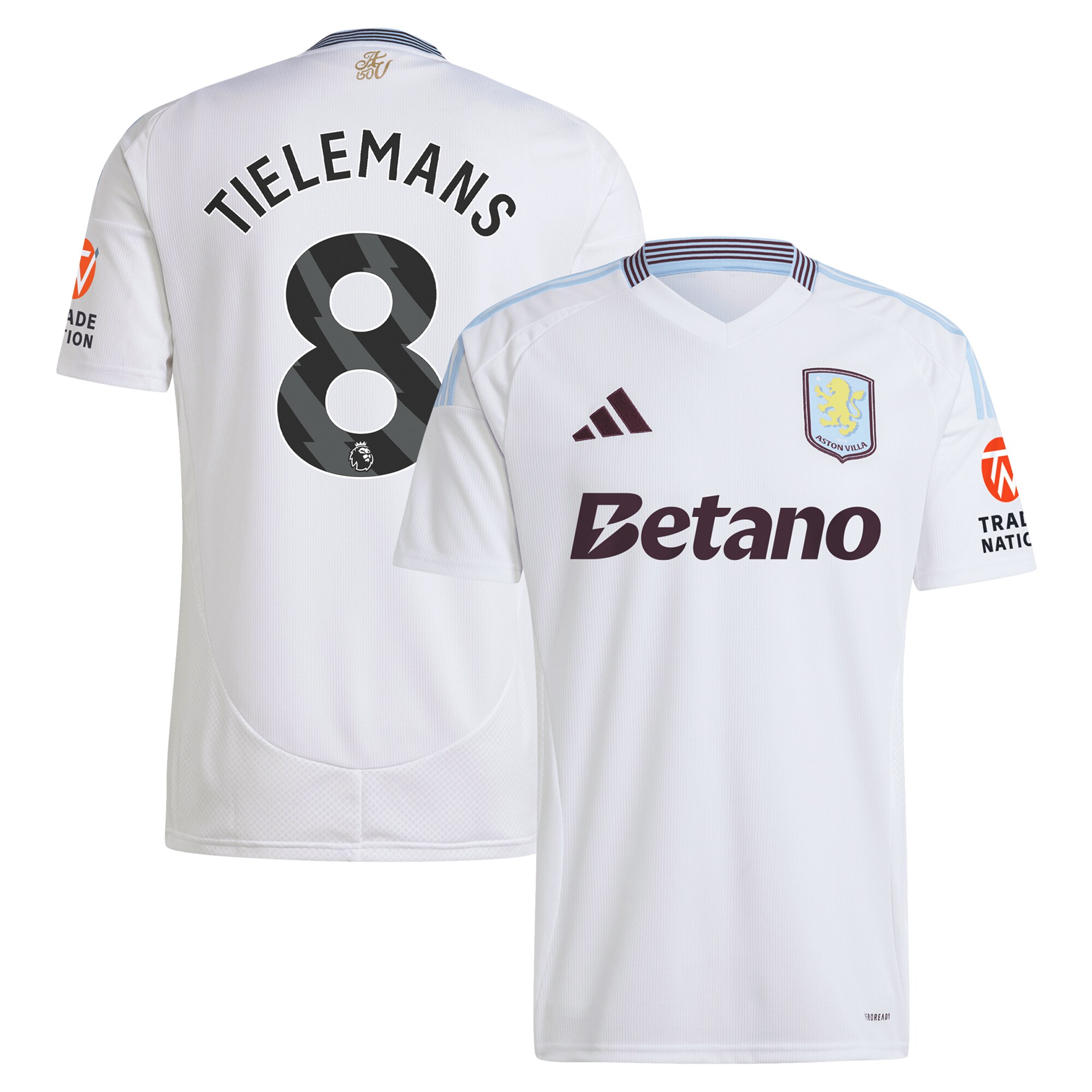 aston villa adidas away shirt 2024-25 with tielemans 8 printing Collection | Aston Villa Jerseys for True Fans