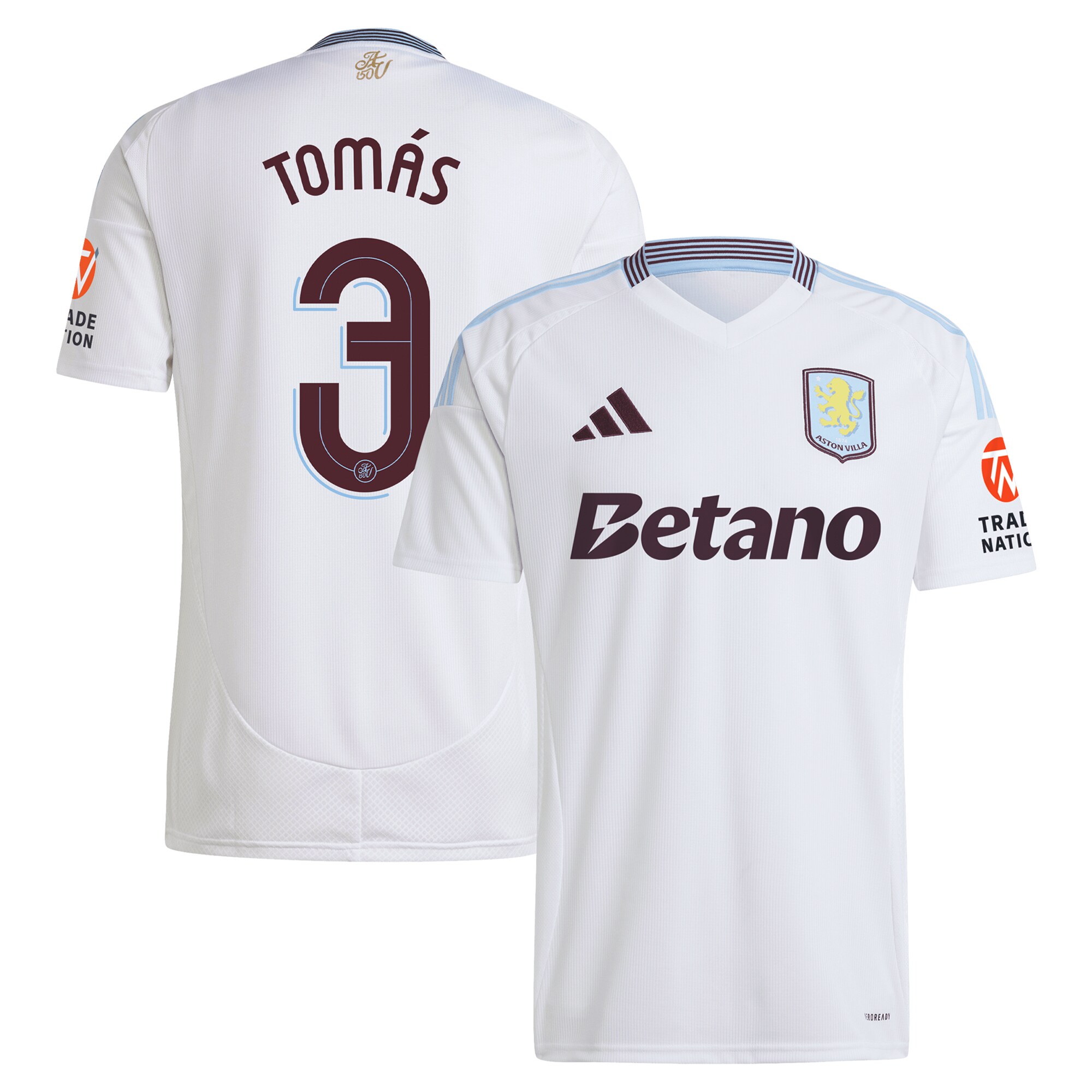 aston villa adidas away shirt 2024-25 with tomás 3 cup printing Collection | Aston Villa Jerseys for True Fans