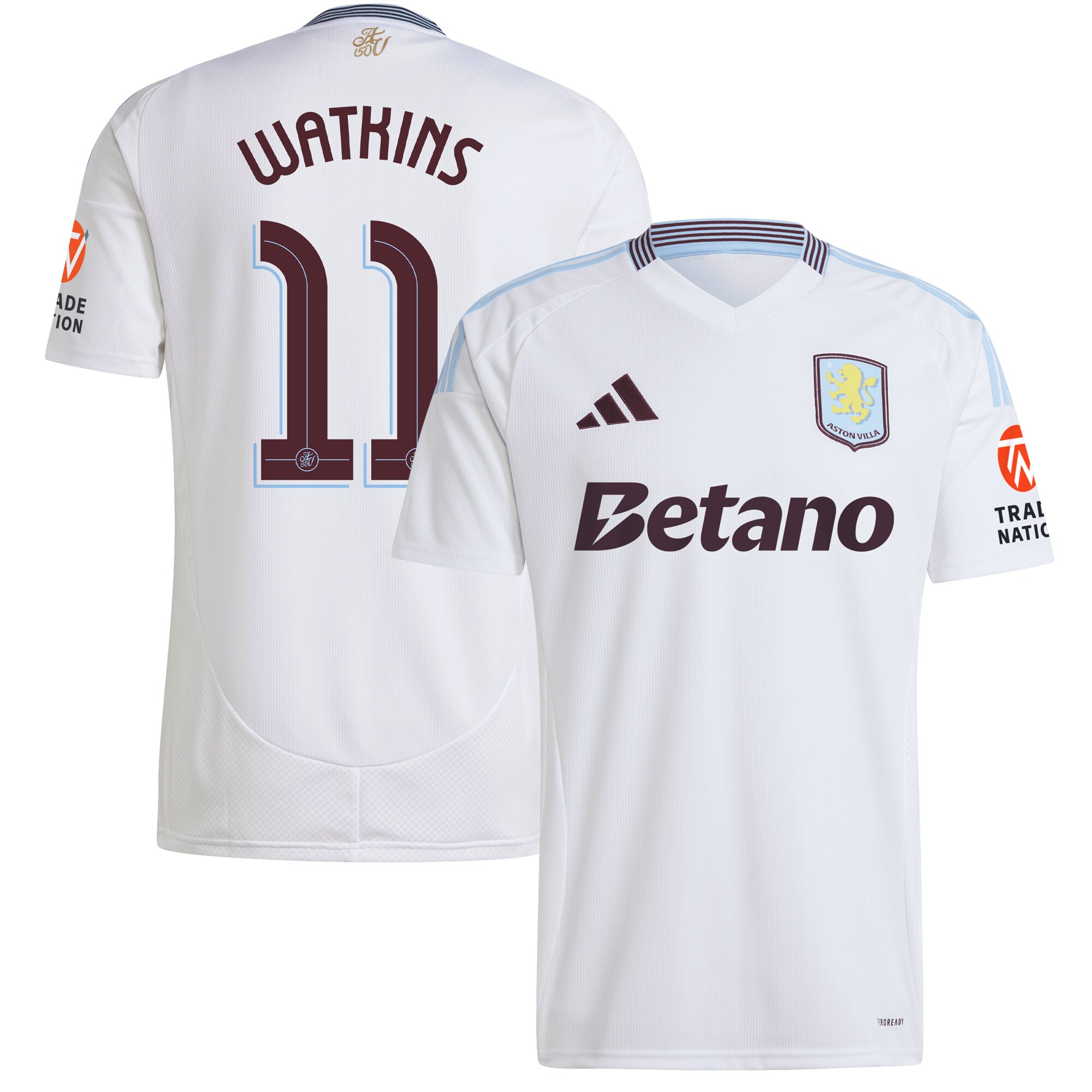 aston villa adidas away shirt 2024-25 with watkins 11 cup printing Collection | Aston Villa Jerseys for True Fans