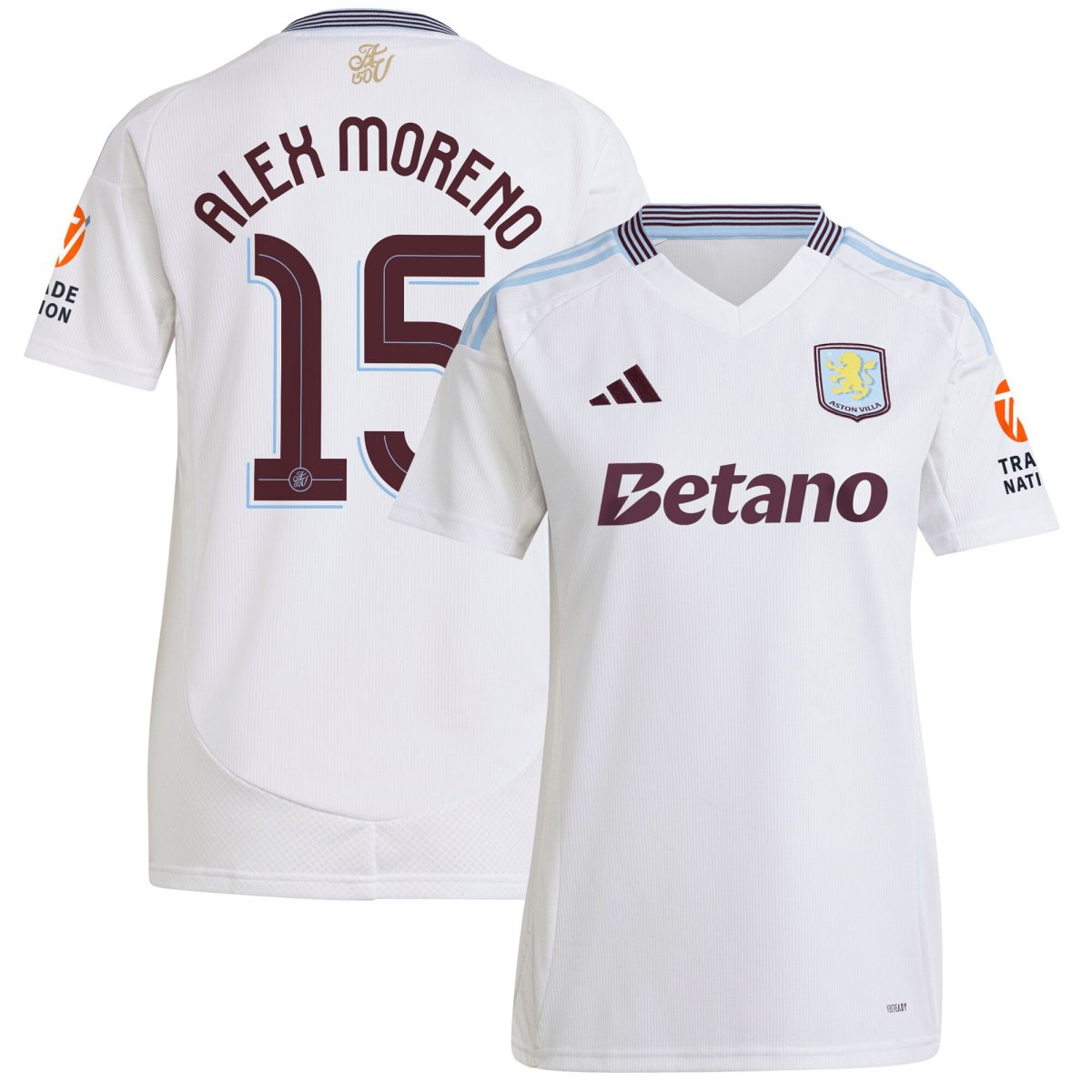 aston villa adidas away shirt 2024-25 – womens with alex moreno 15 cup printing Collection | Aston Villa Jerseys for True Fans