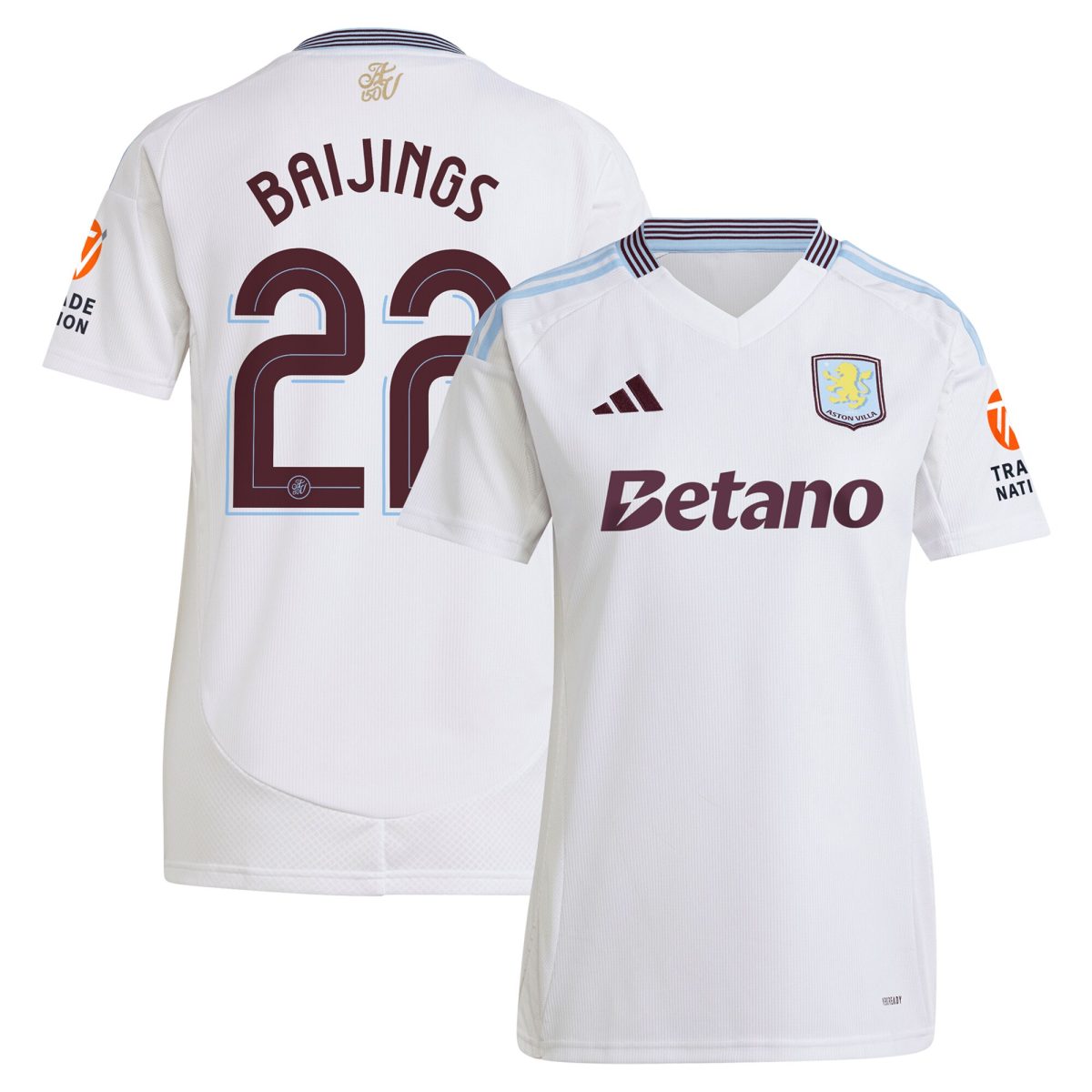 aston villa adidas away shirt 2024-25 – womens with baijings 22 cup printing Collection | Aston Villa Jerseys for True Fans