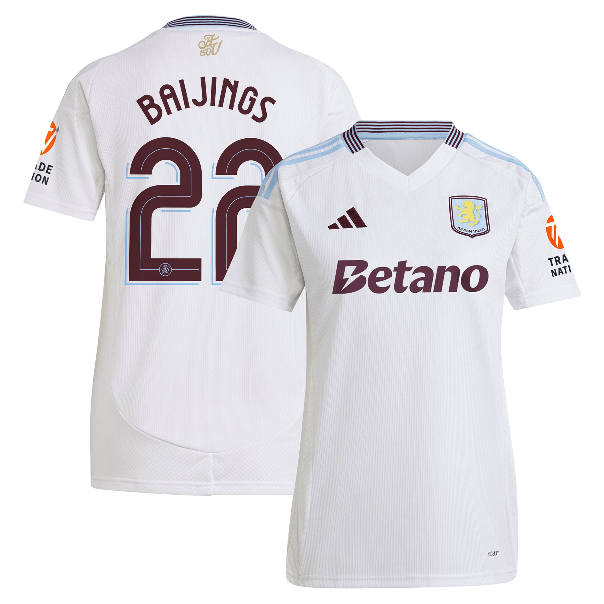 aston villa adidas away shirt 2024-25 – womens with baijings 22 cup printing Collection | Aston Villa Jerseys for True Fans