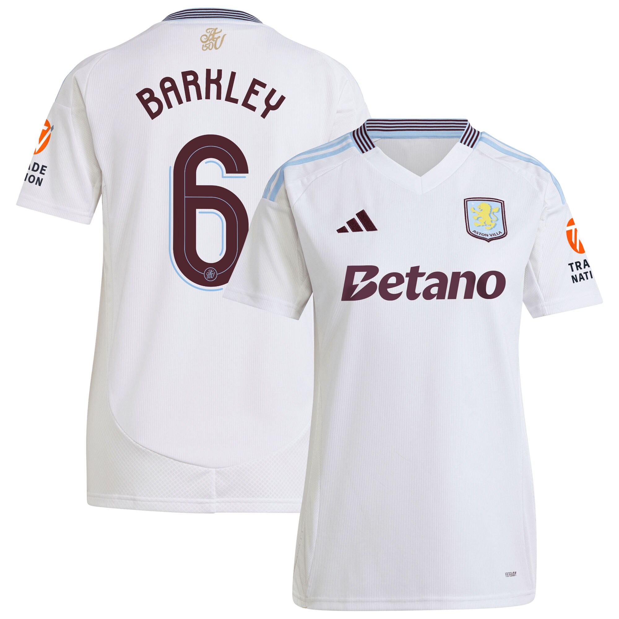 aston villa adidas away shirt 2024-25 – womens with barkley 6 cup printing Collection | Aston Villa Jerseys for True Fans