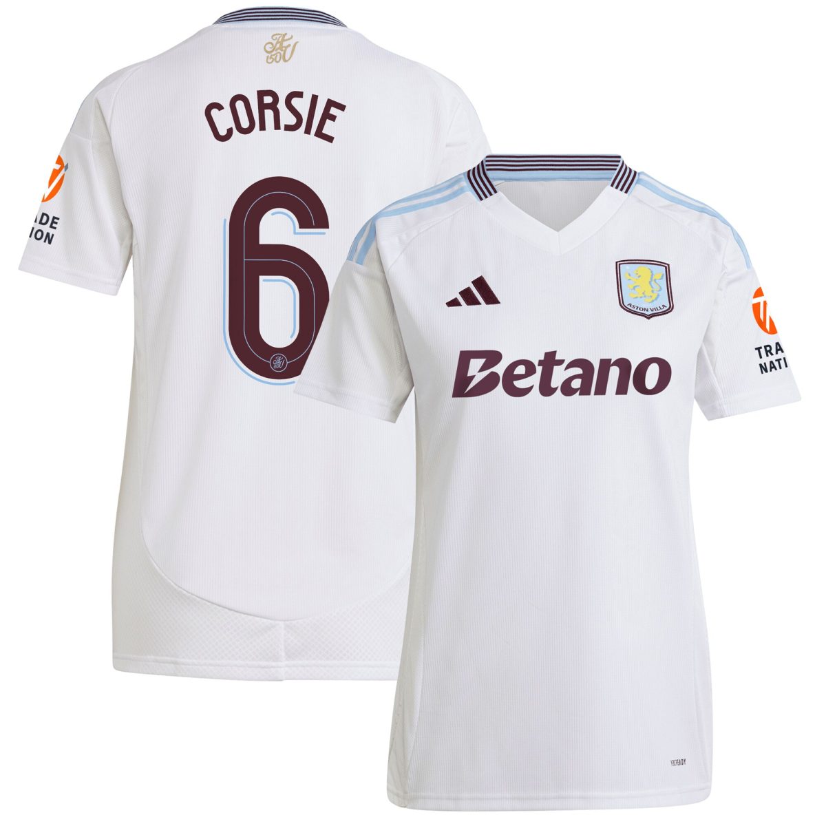 aston villa adidas away shirt 2024-25 – womens with corsie 6 cup printing Collection | Aston Villa Jerseys for True Fans