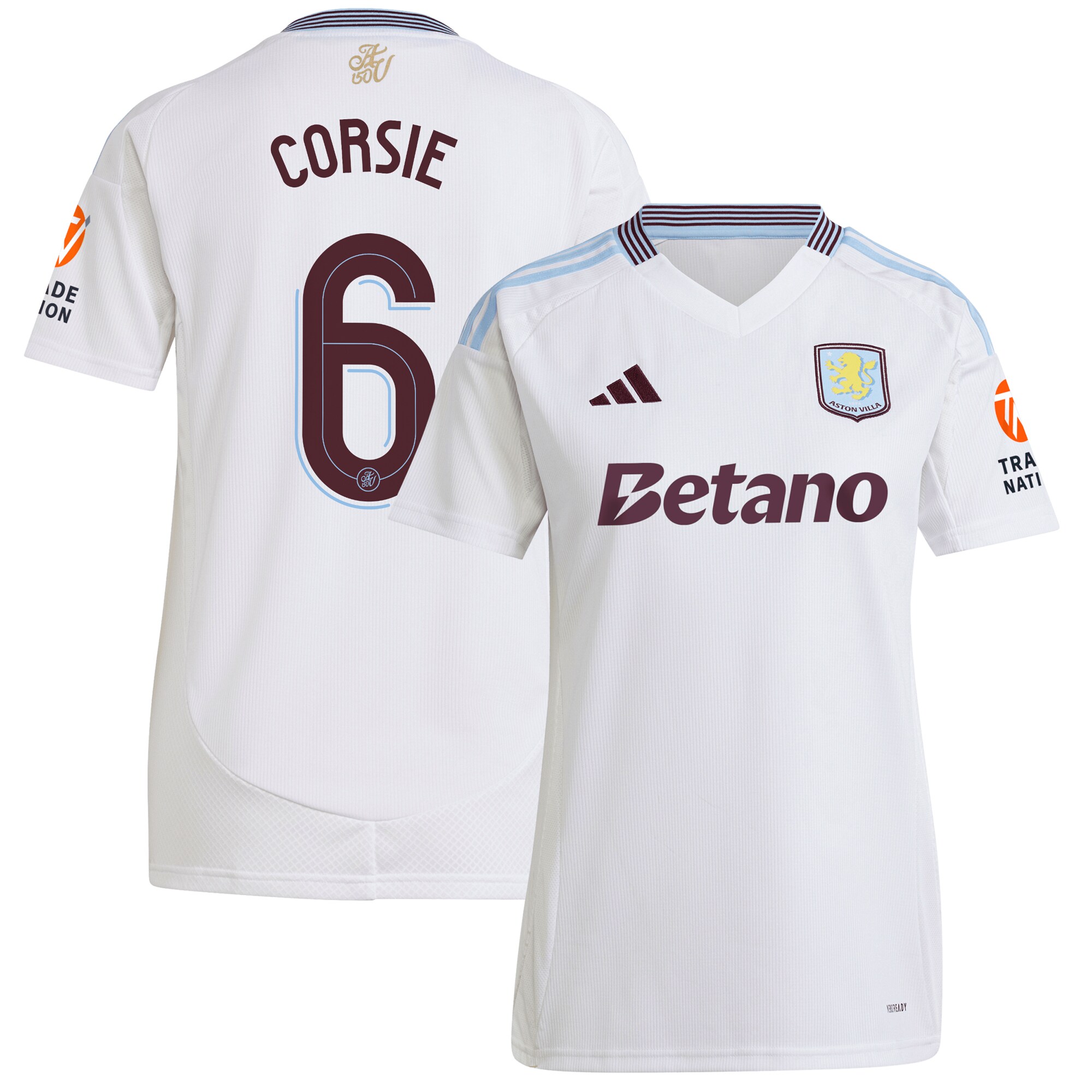 aston villa adidas away shirt 2024-25 – womens with corsie 6 cup printing Collection | Aston Villa Jerseys for True Fans