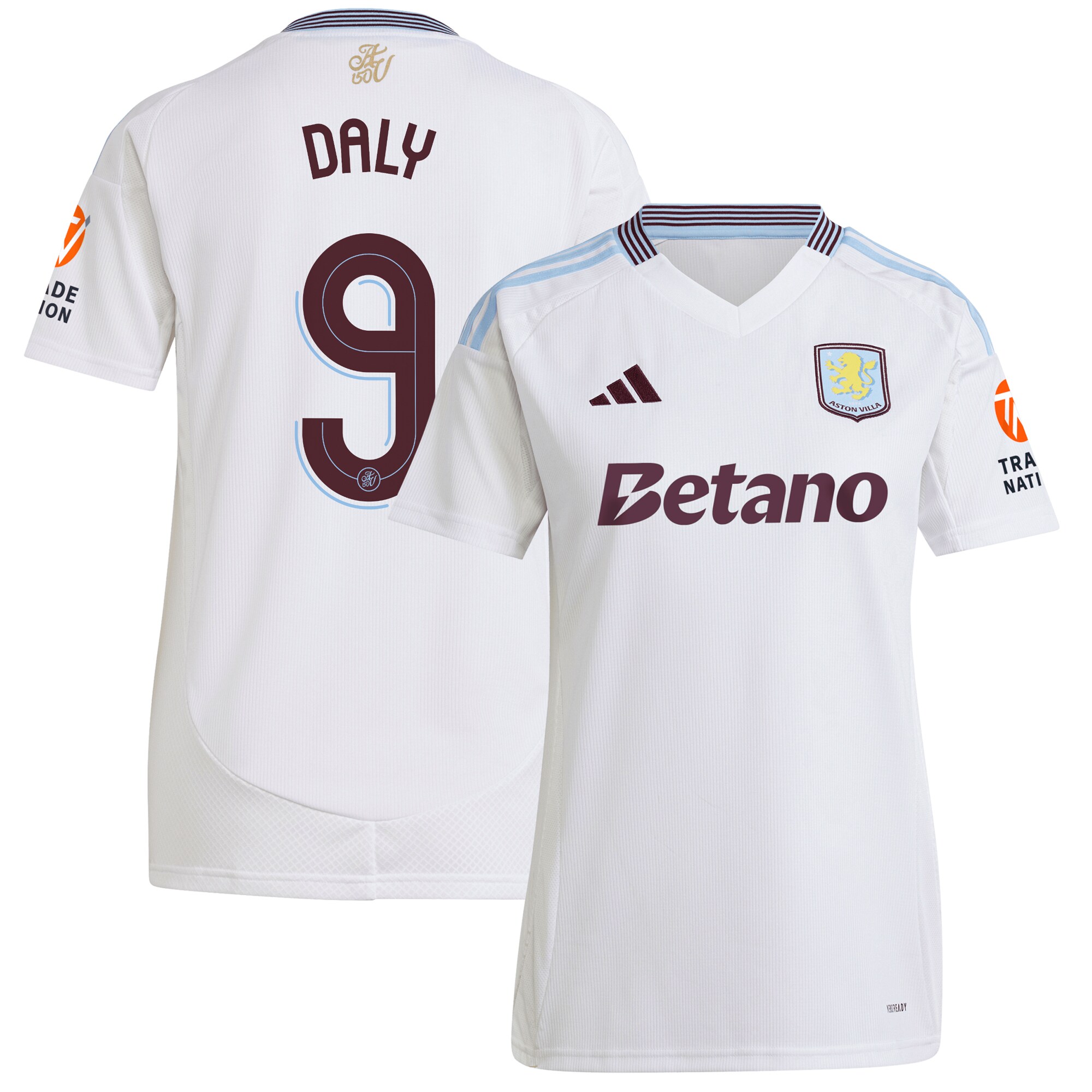 aston villa adidas away shirt 2024-25 – womens with daly 9 cup printing Collection | Aston Villa Jerseys for True Fans