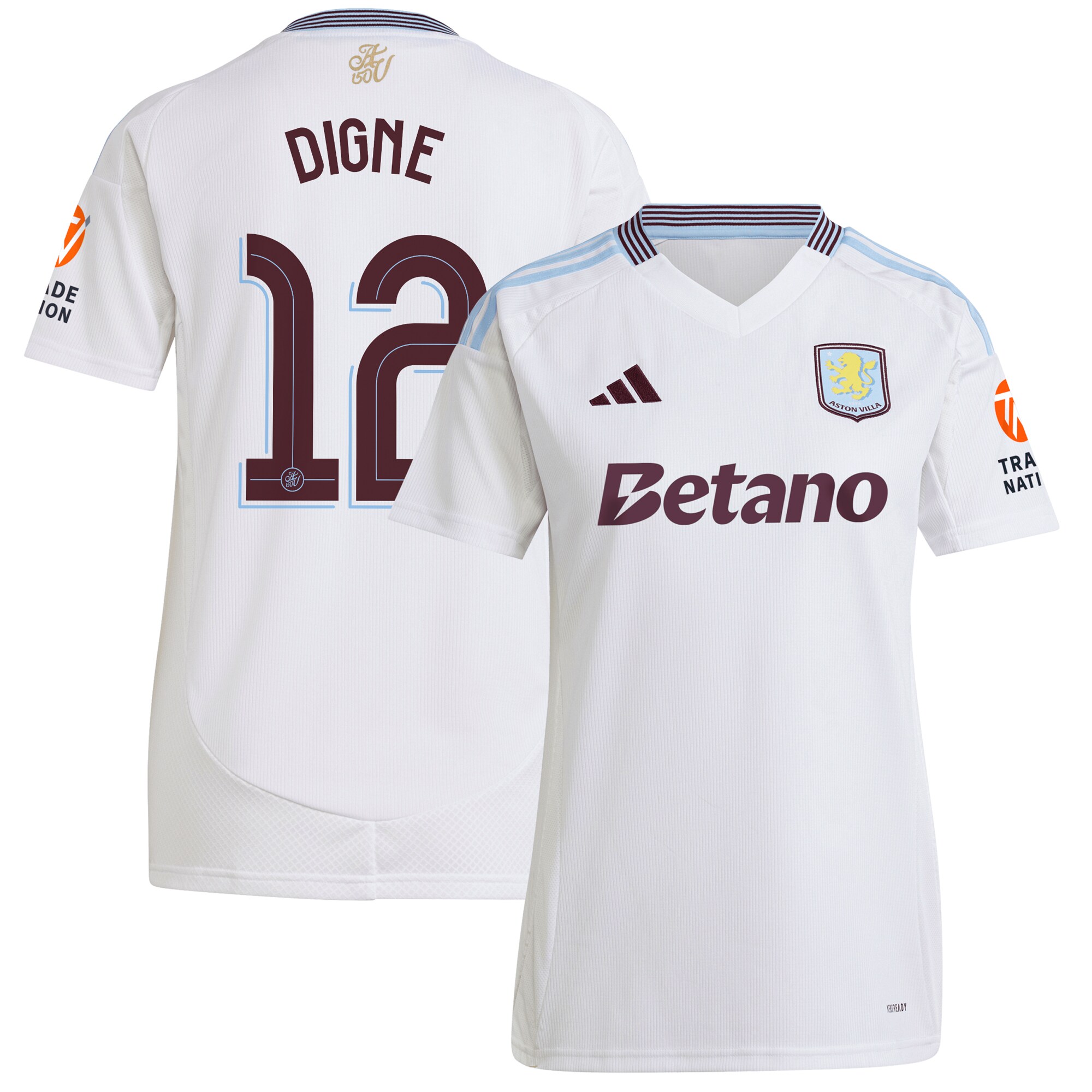 aston villa adidas away shirt 2024-25 – womens with digne 12 cup printing Collection | Aston Villa Jerseys for True Fans