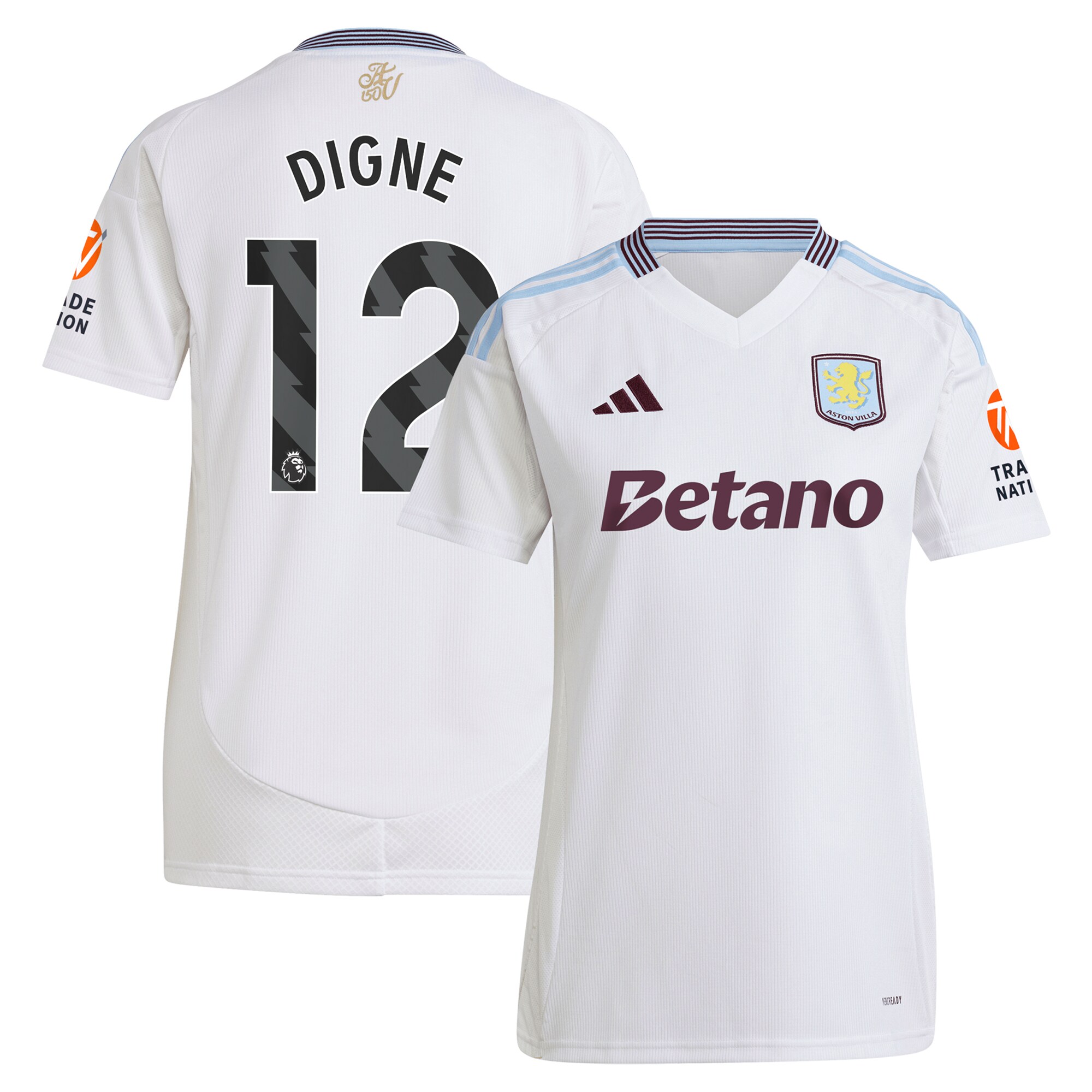 aston villa adidas away shirt 2024-25 – womens with digne 12 printing Collection | Aston Villa Jerseys for True Fans