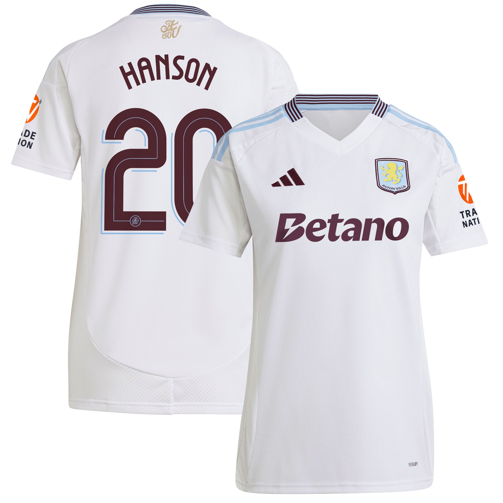 aston villa adidas away shirt 2024-25 – womens with hanson 20 cup printing Collection | Aston Villa Jerseys for True Fans