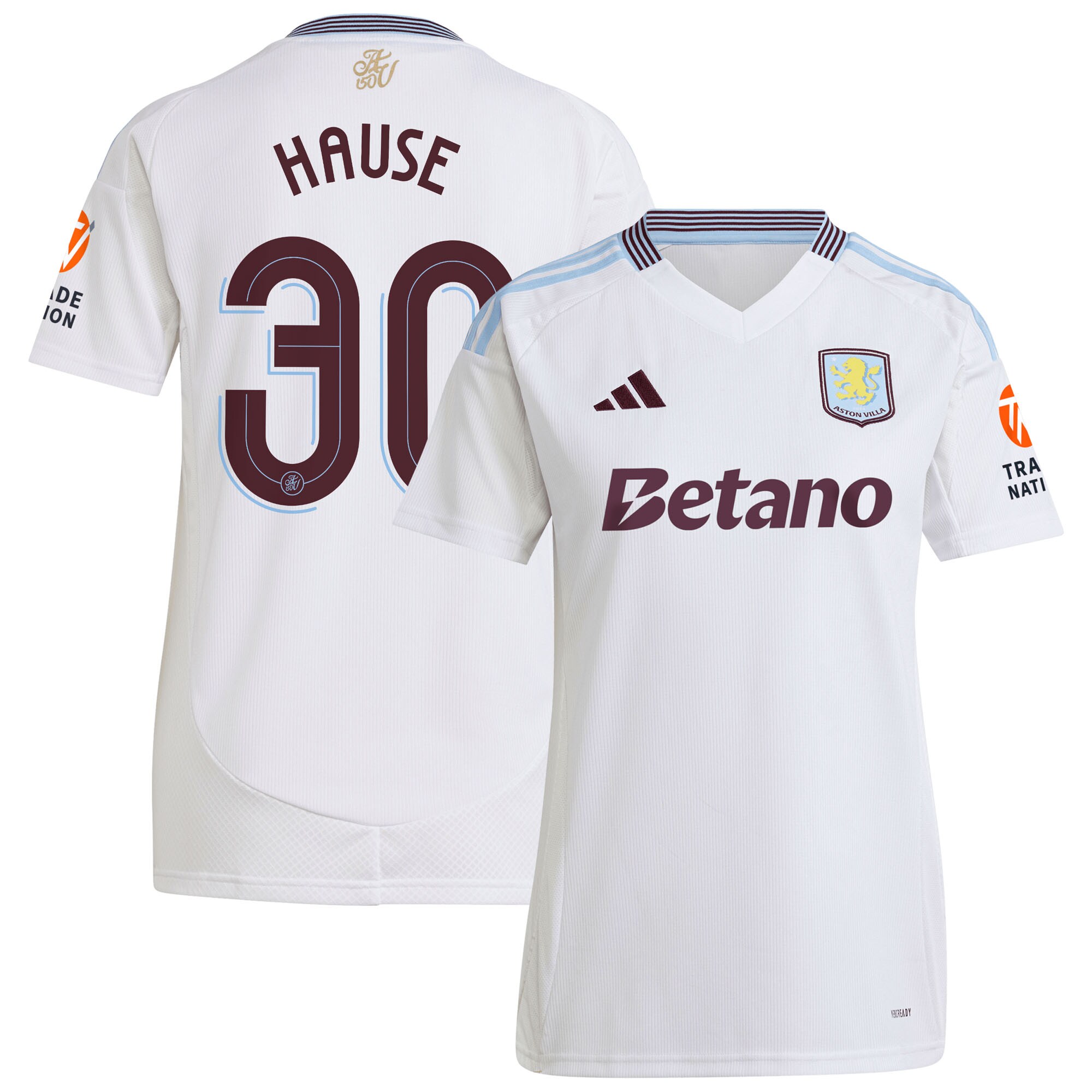 aston villa adidas away shirt 2024-25 – womens with hause 30 cup printing Collection | Aston Villa Jerseys for True Fans
