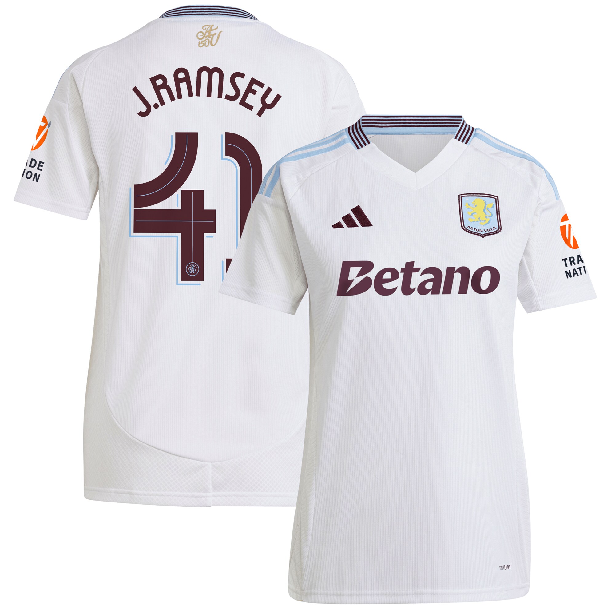 aston villa adidas away shirt 2024-25 – womens with j. ramsey 41 cup printing Collection | Aston Villa Jerseys for True Fans