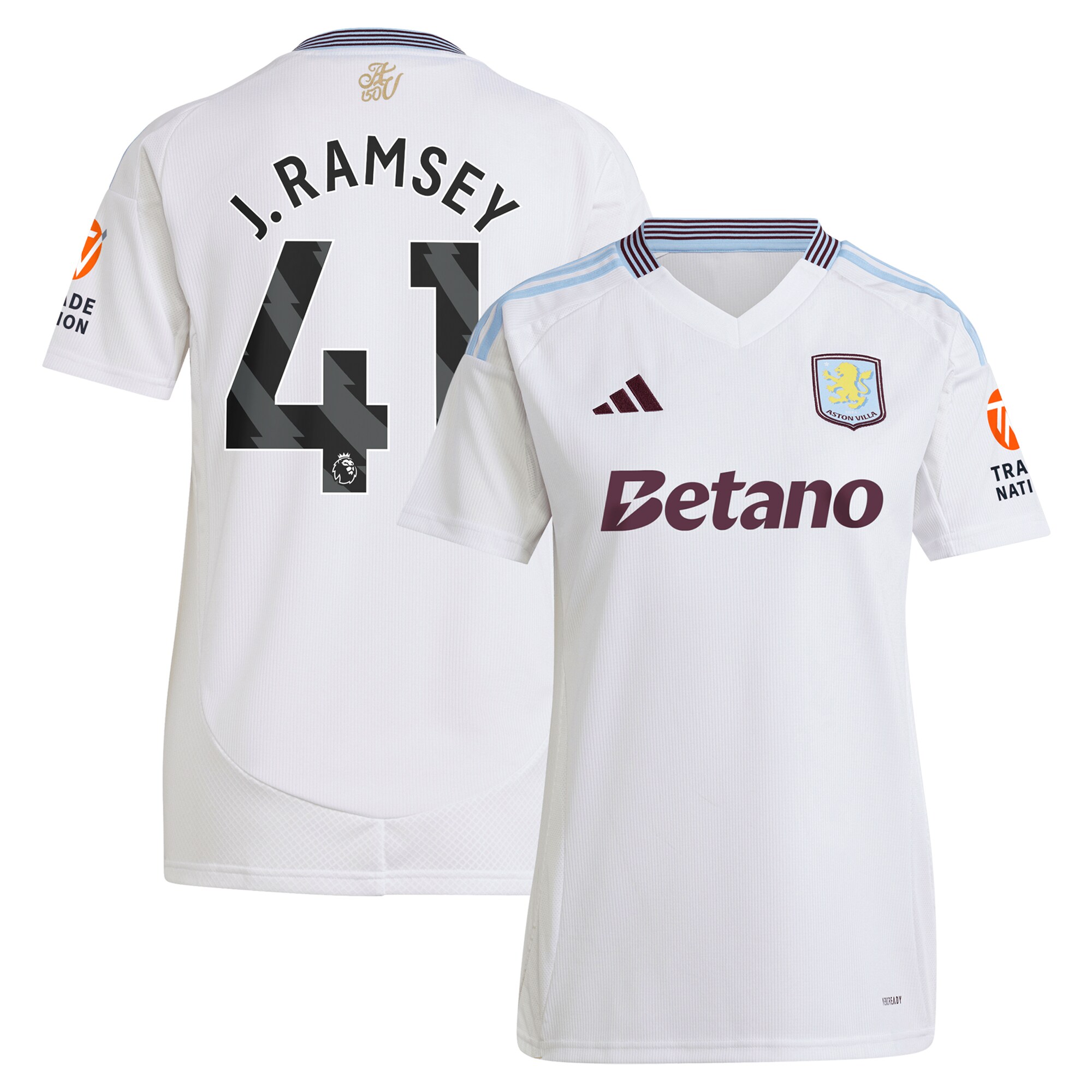 aston villa adidas away shirt 2024-25 – womens with j. ramsey 41 printing Collection | Aston Villa Jerseys for True Fans