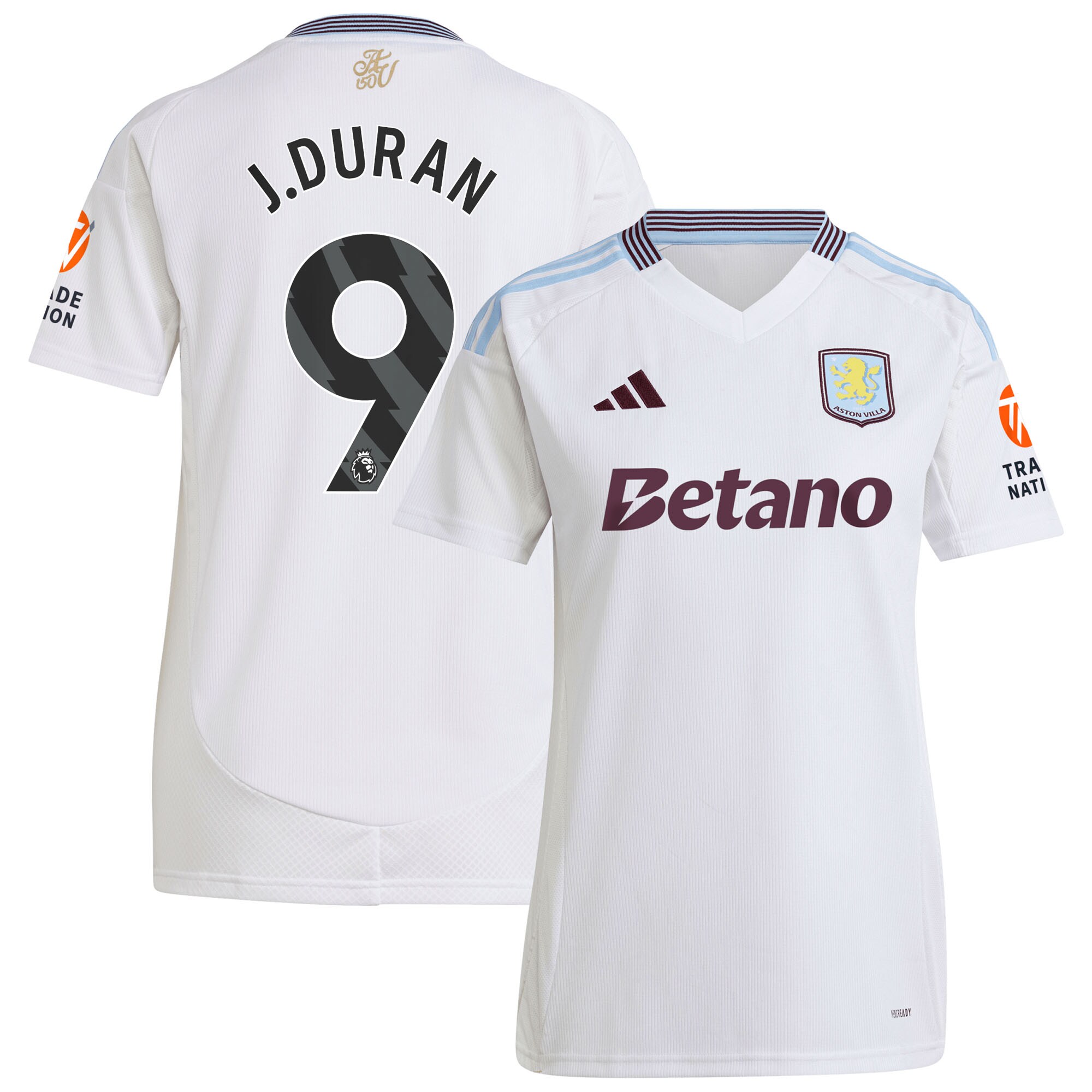 aston villa adidas away shirt 2024-25 – womens with j.duran 9 printing Collection | Aston Villa Jerseys for True Fans