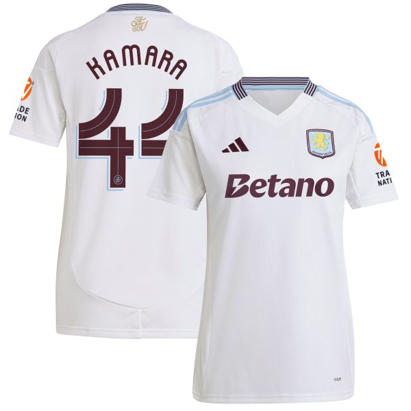 aston villa adidas away shirt 2024-25 – womens with kamara 44 cup printing Collection | Aston Villa Jerseys for True Fans
