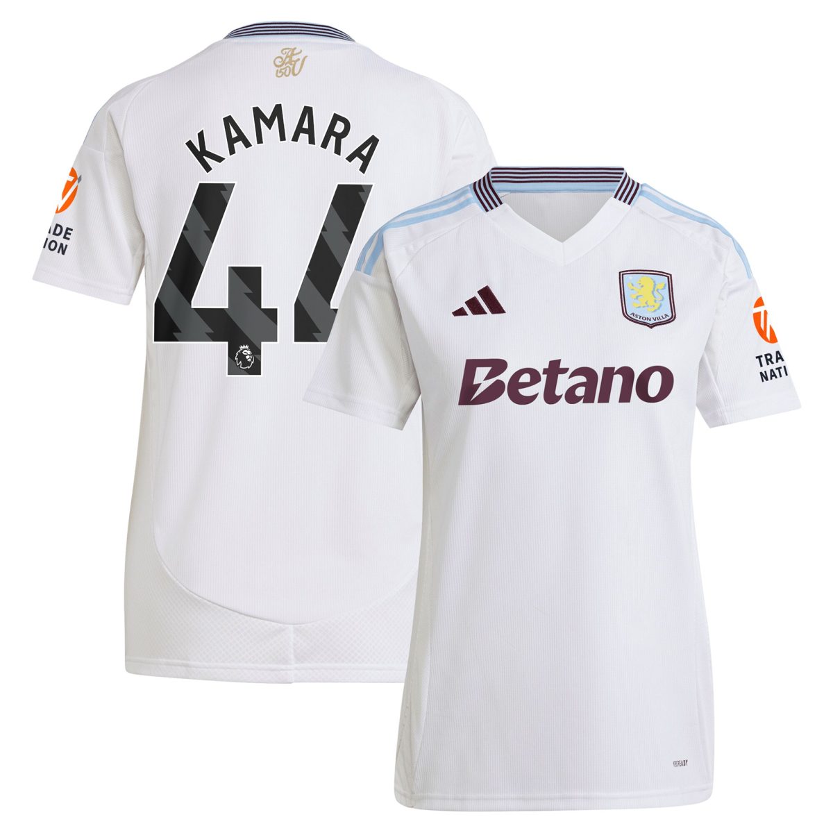 aston villa adidas away shirt 2024-25 – womens with kamara 44 printing Collection | Aston Villa Jerseys for True Fans