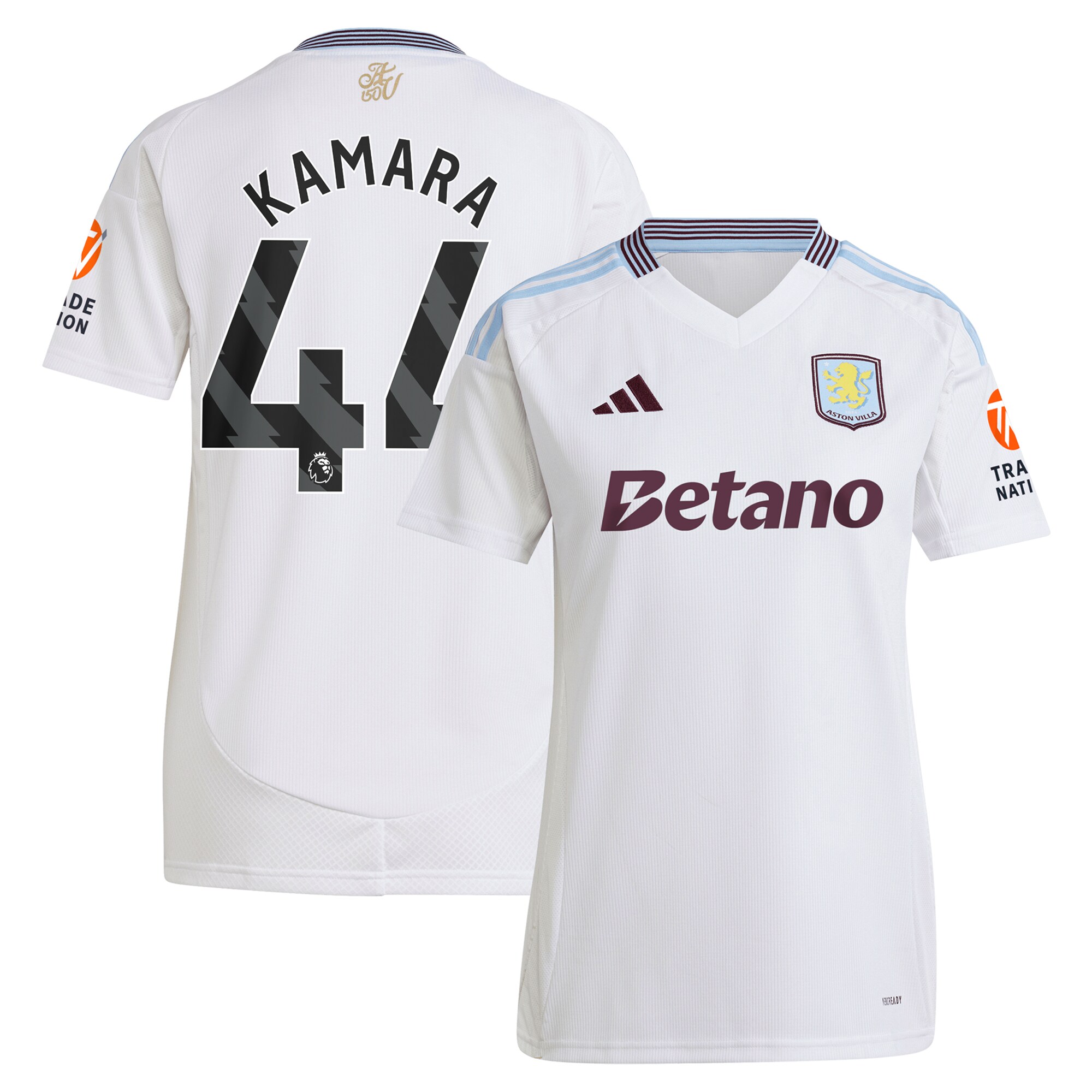 aston villa adidas away shirt 2024-25 – womens with kamara 44 printing Collection | Aston Villa Jerseys for True Fans