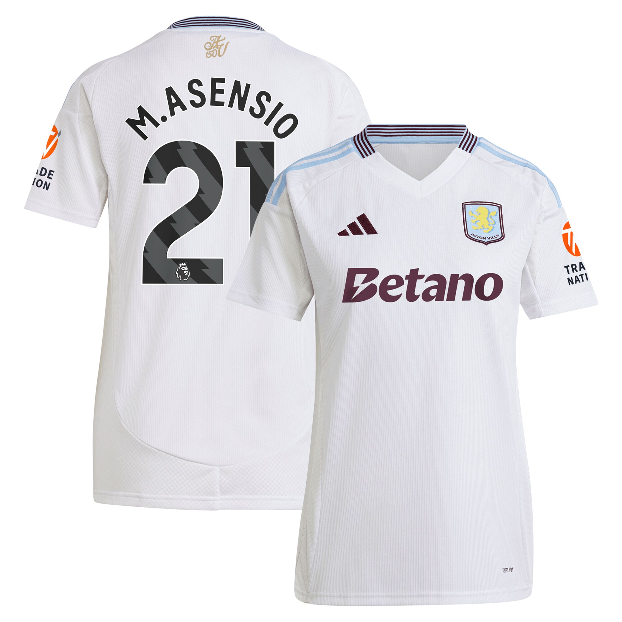 aston villa adidas away shirt 2024-25 – womens with m.asensio 21 printing Collection | Aston Villa Jerseys for True Fans