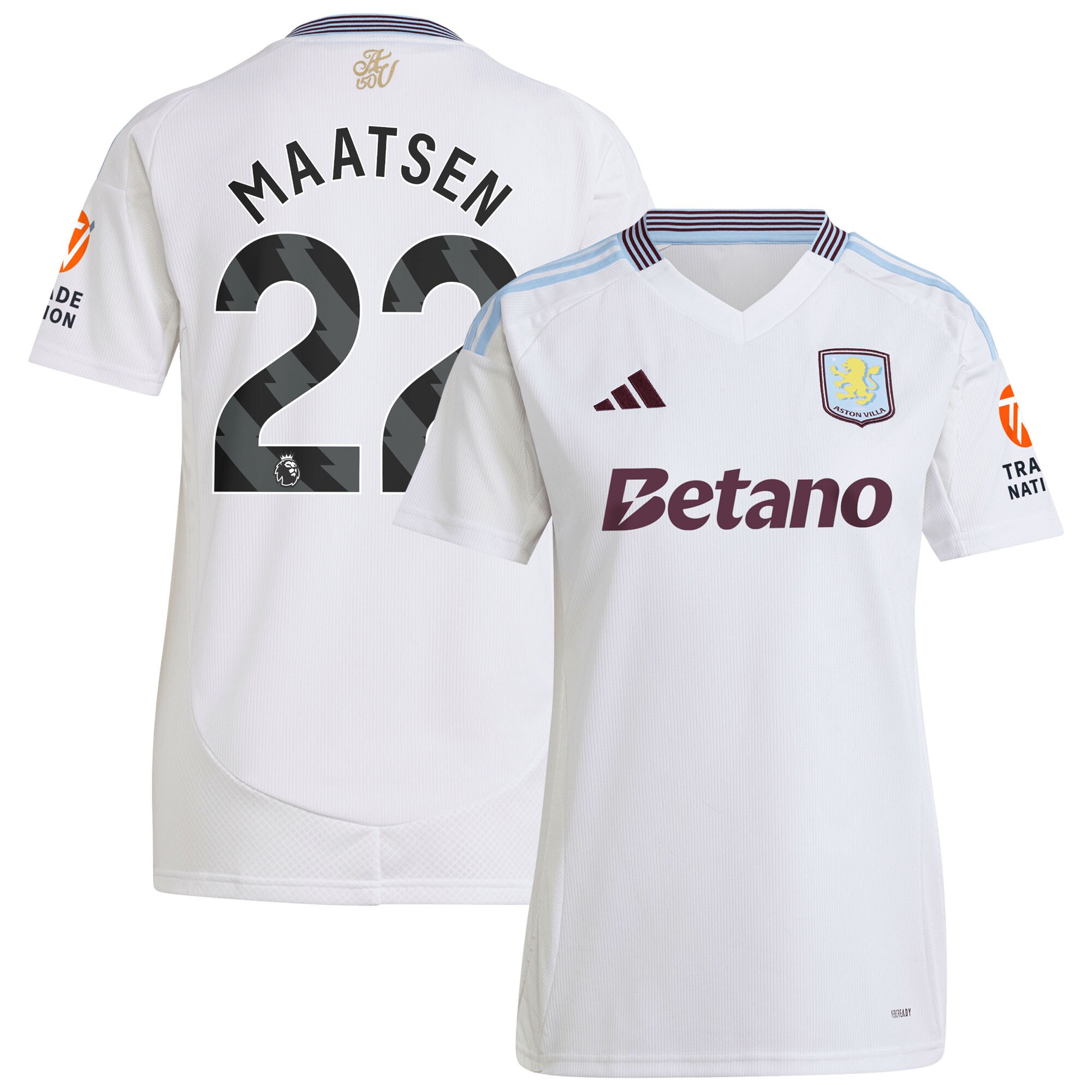 aston villa adidas away shirt 2024-25 – womens with maatsen 22 printing Collection | Aston Villa Jerseys for True Fans