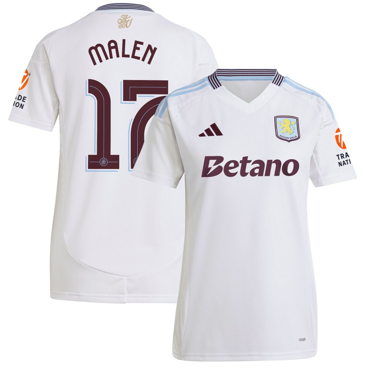 aston villa adidas away shirt 2024-25 – womens with malen 17 cup printing Collection | Aston Villa Jerseys for True Fans