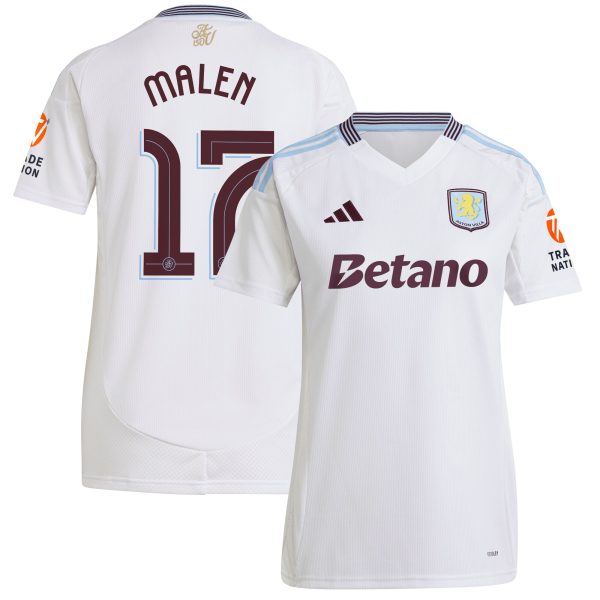 aston villa adidas away shirt 2024-25 – womens with malen 17 cup printing Collection | Aston Villa Jerseys for True Fans